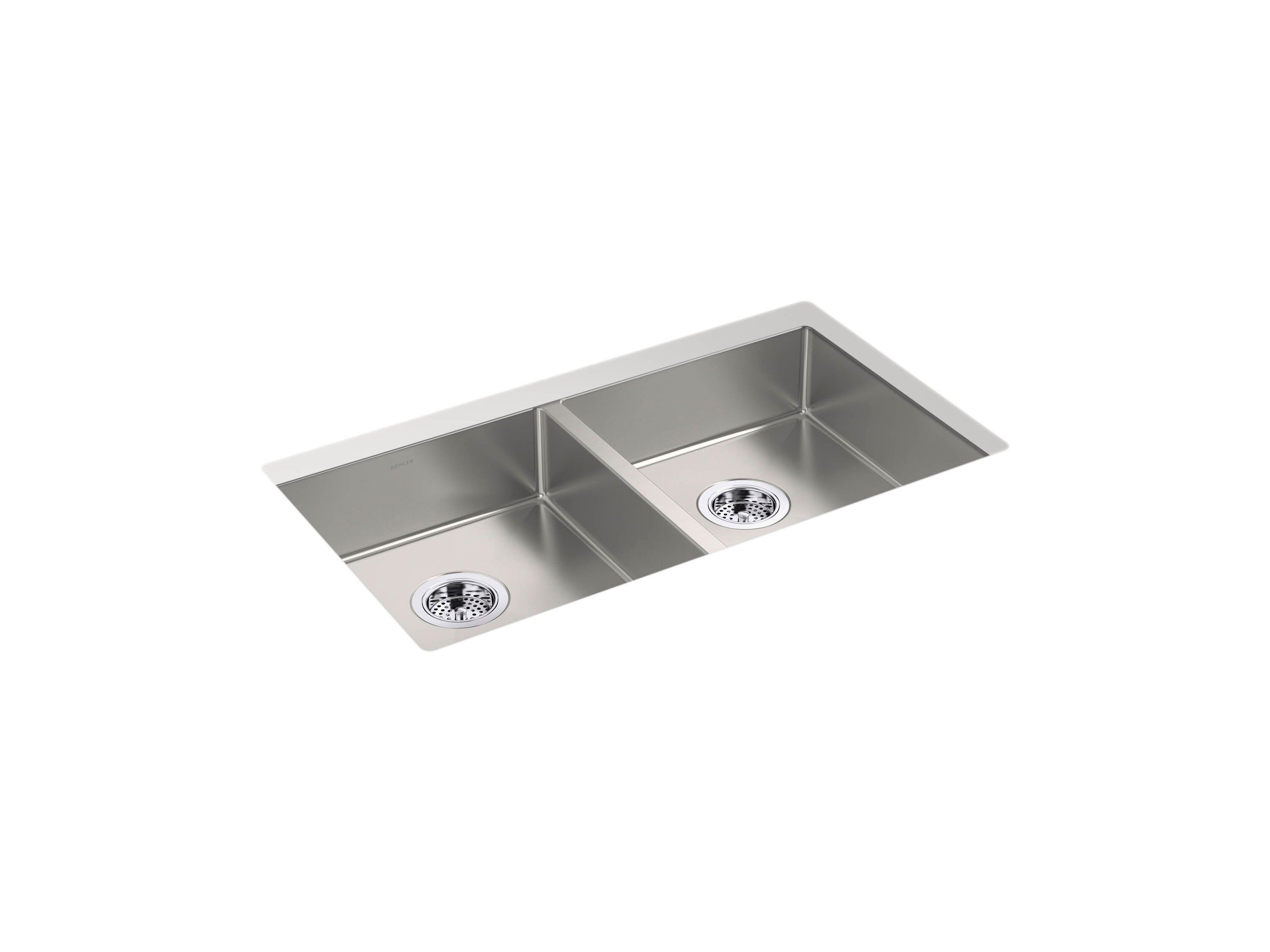 KOHLER 33160-NA Undermount 32-in x 18.31-in Stainless steel Double equal bowl 16 -Gauge Kitchen Sink