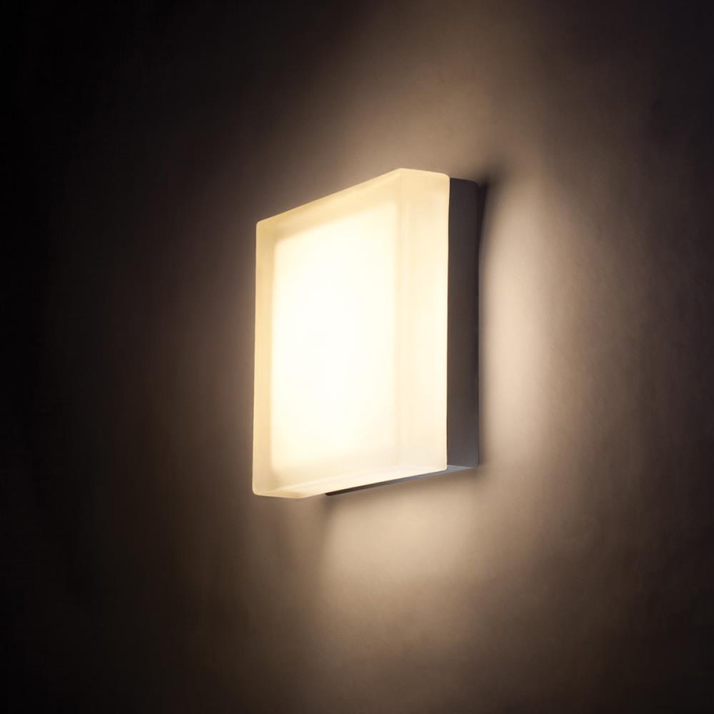 Dice 6" Brushed Nickel LED Flush Mount with Opal Glass