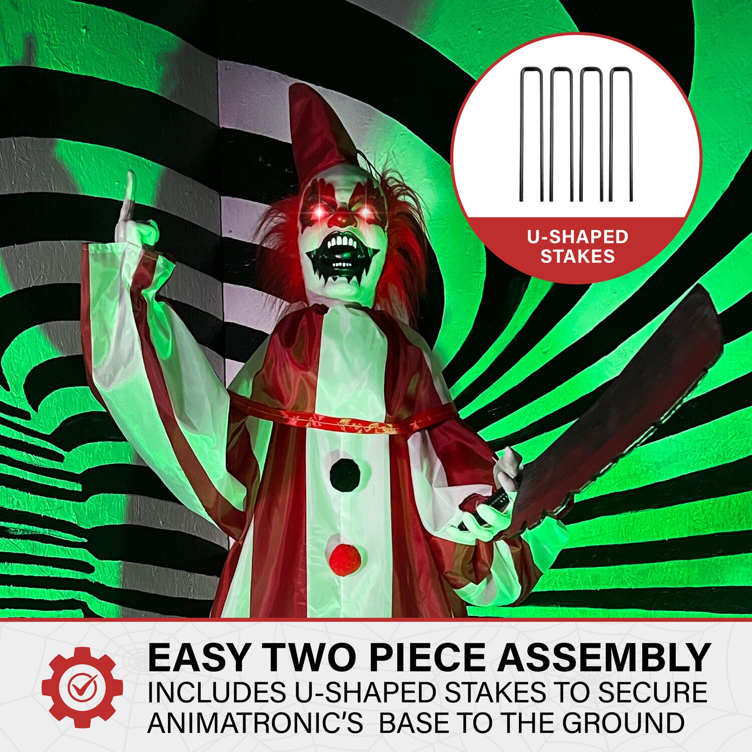 Haunted Hill Farm HHCLOWN-36FLSA Halloween-Animatronics - View #7