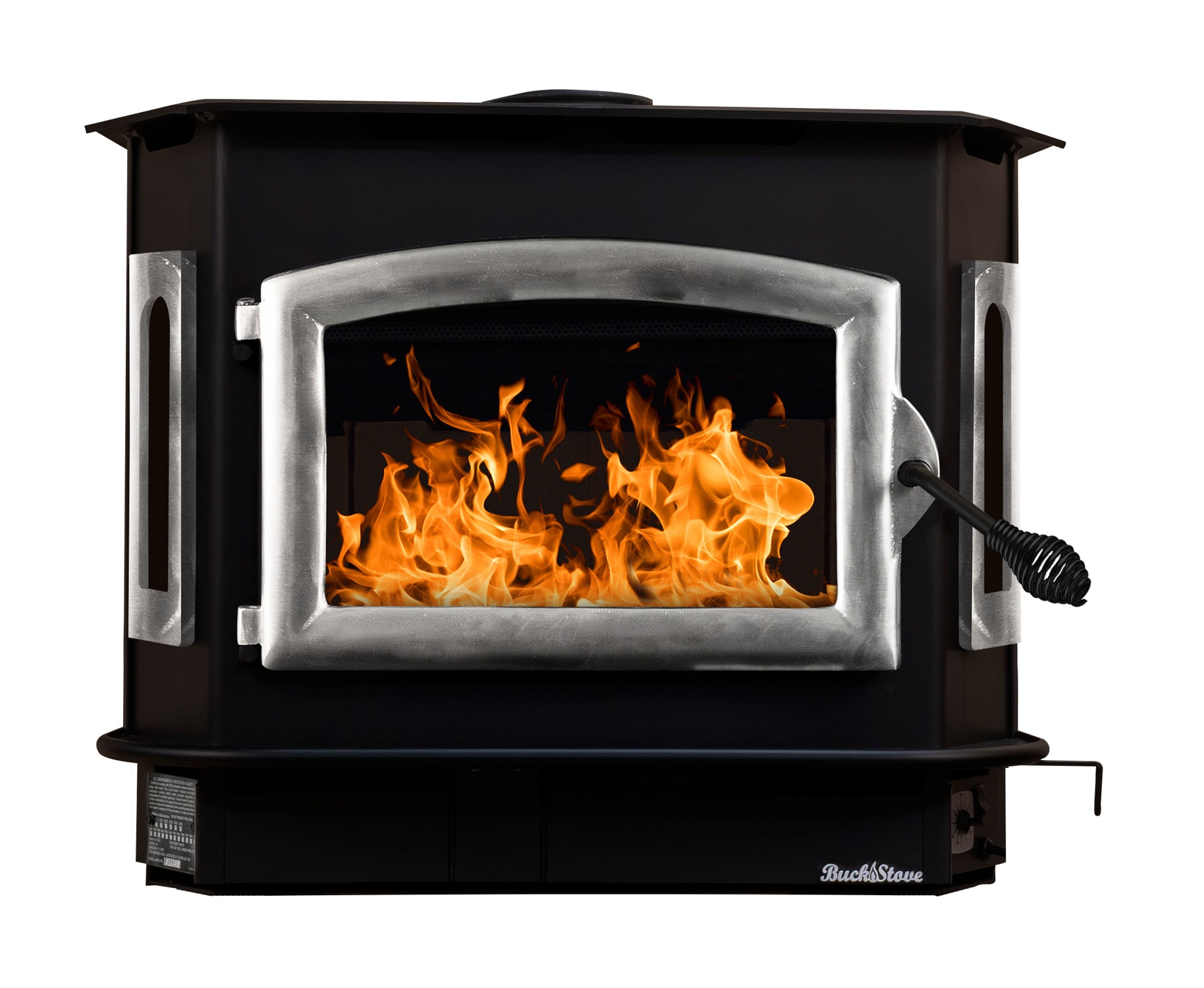 Wood Fired Stove Burning Stock Photo - Download Image Now - Wood