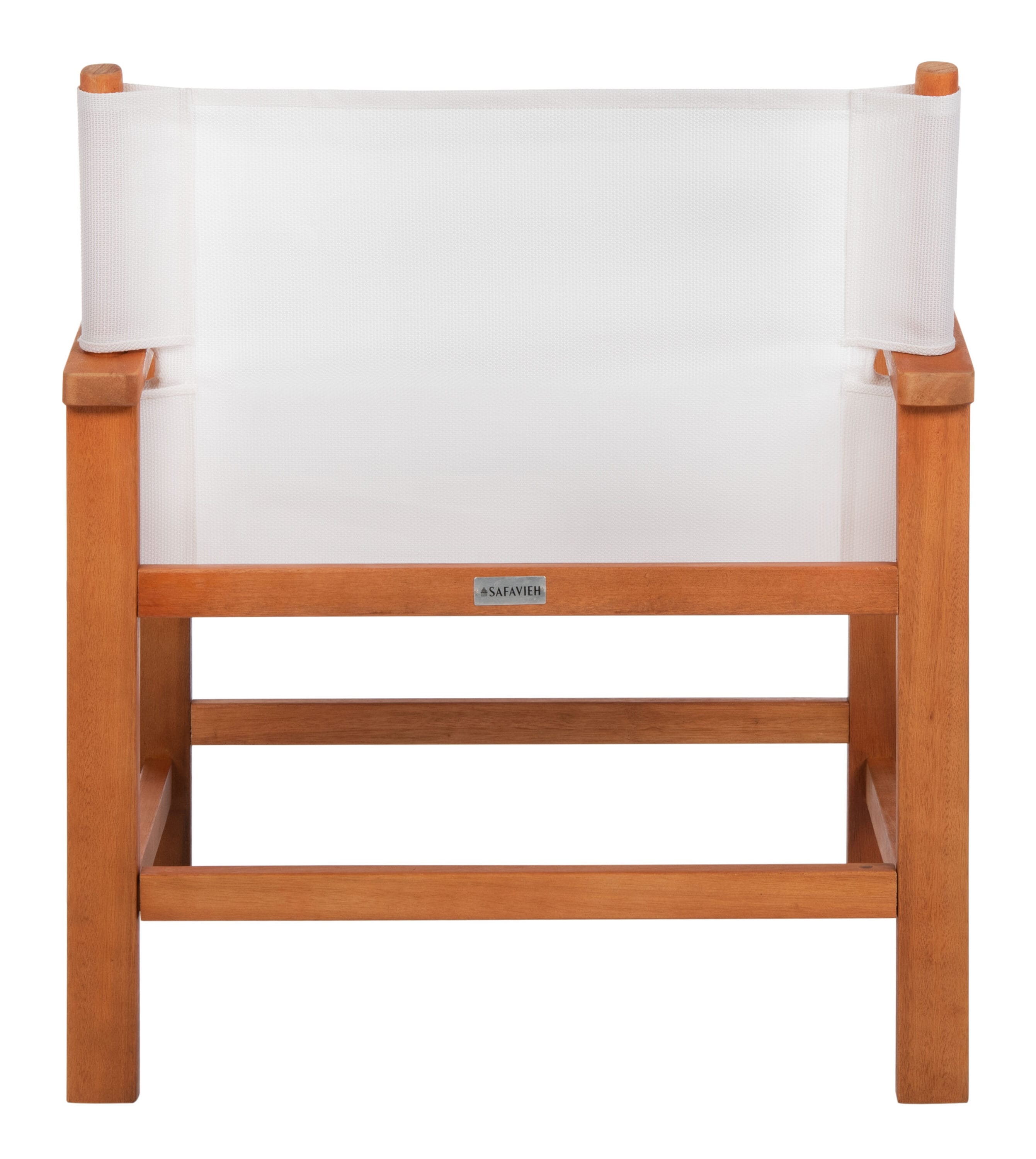 Natural Eucalyptus Wood Outdoor Dining Set with Beige Armchairs