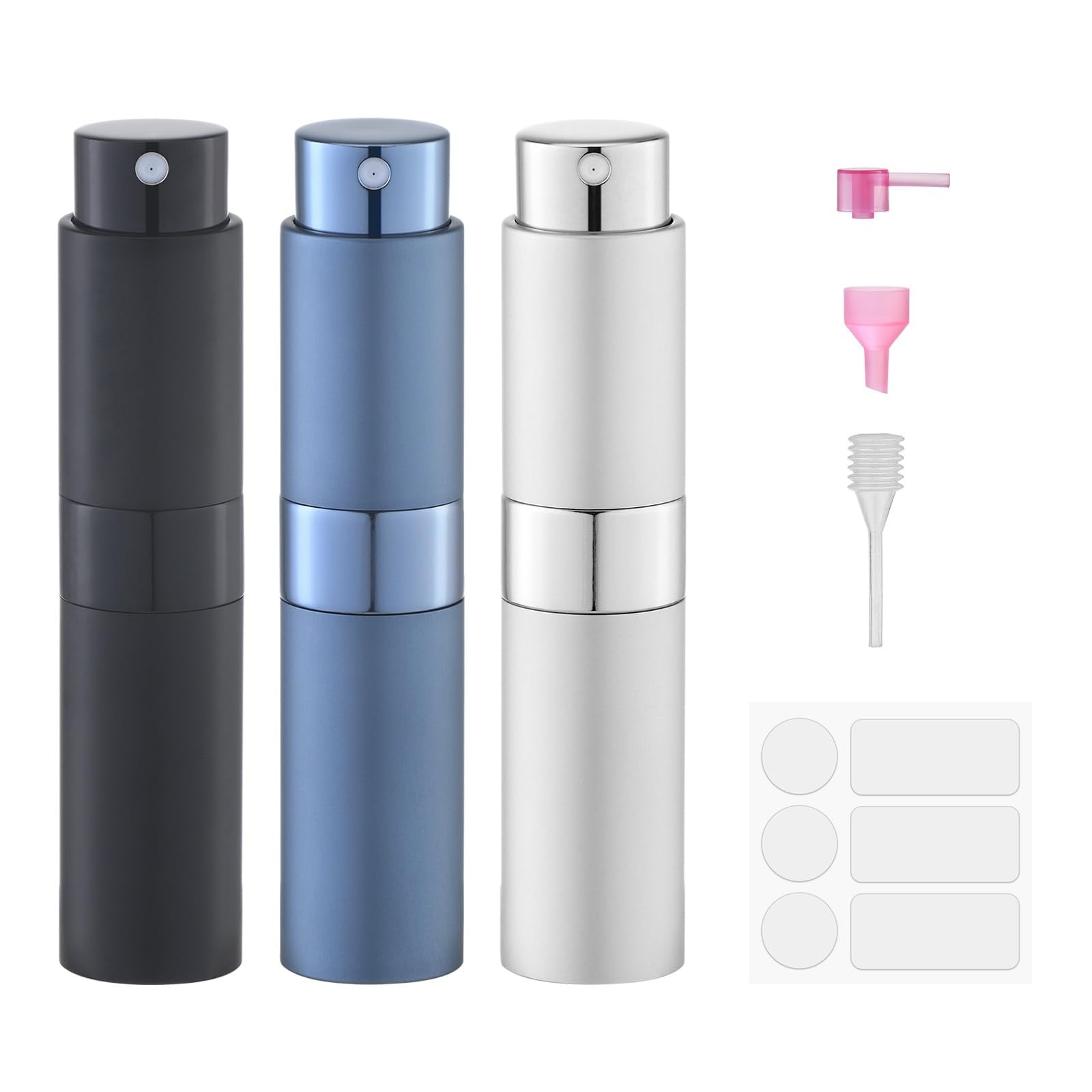 Phewnyzo -  Refillable Perfume Atomizer Travel Bottle 8ml Small Size Blue Portable Cologne Spraye...