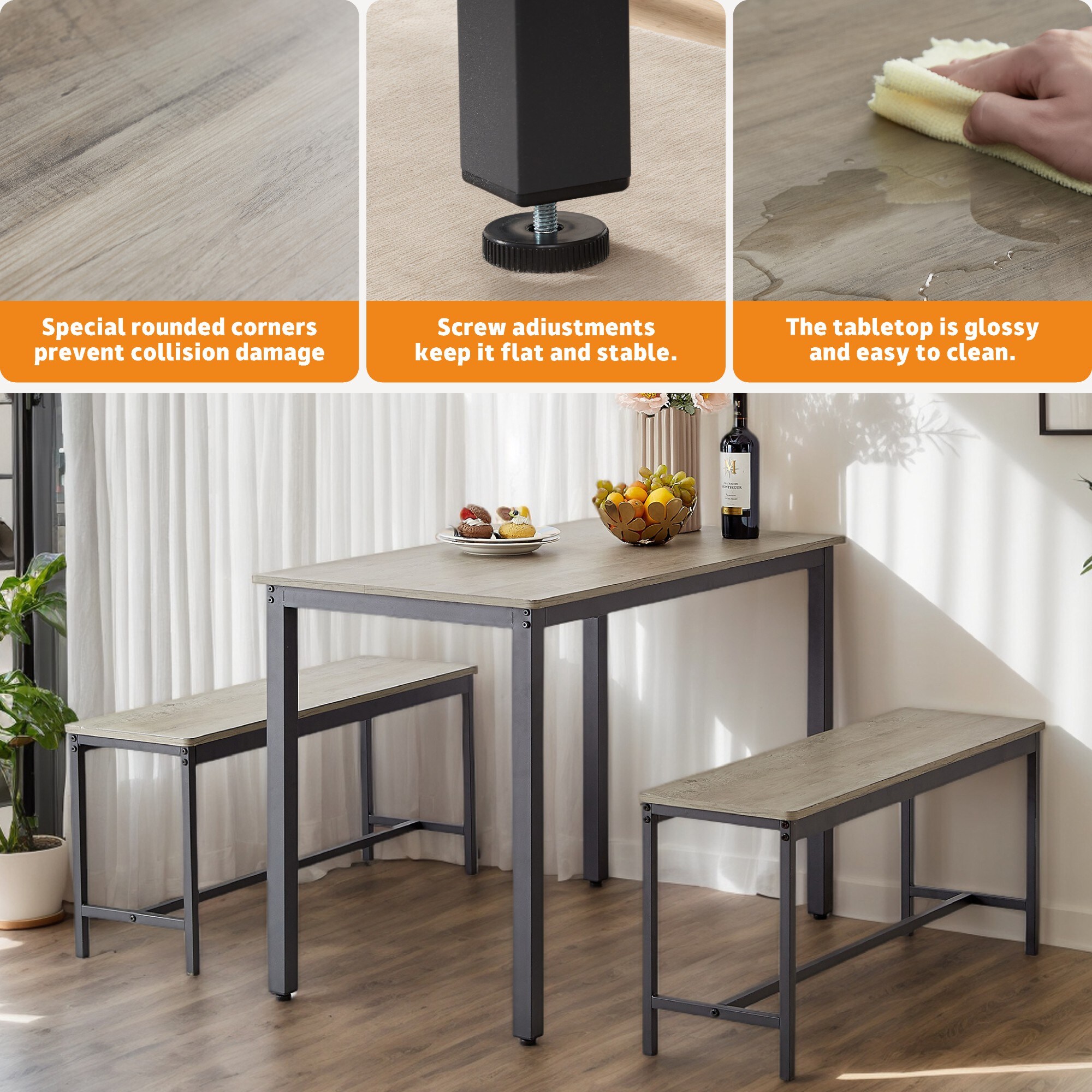 Hrinhom HC-N7011-GRAY Dining-Sets - View #4