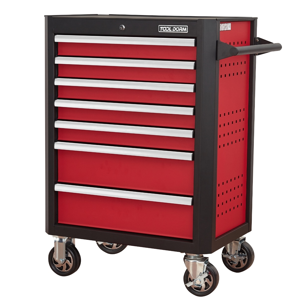 Tooliom 7-Drawer Rolling Tool Chest 28-in Mobile Tool Storage Cabinet Heavy-Duty Garage Organizer