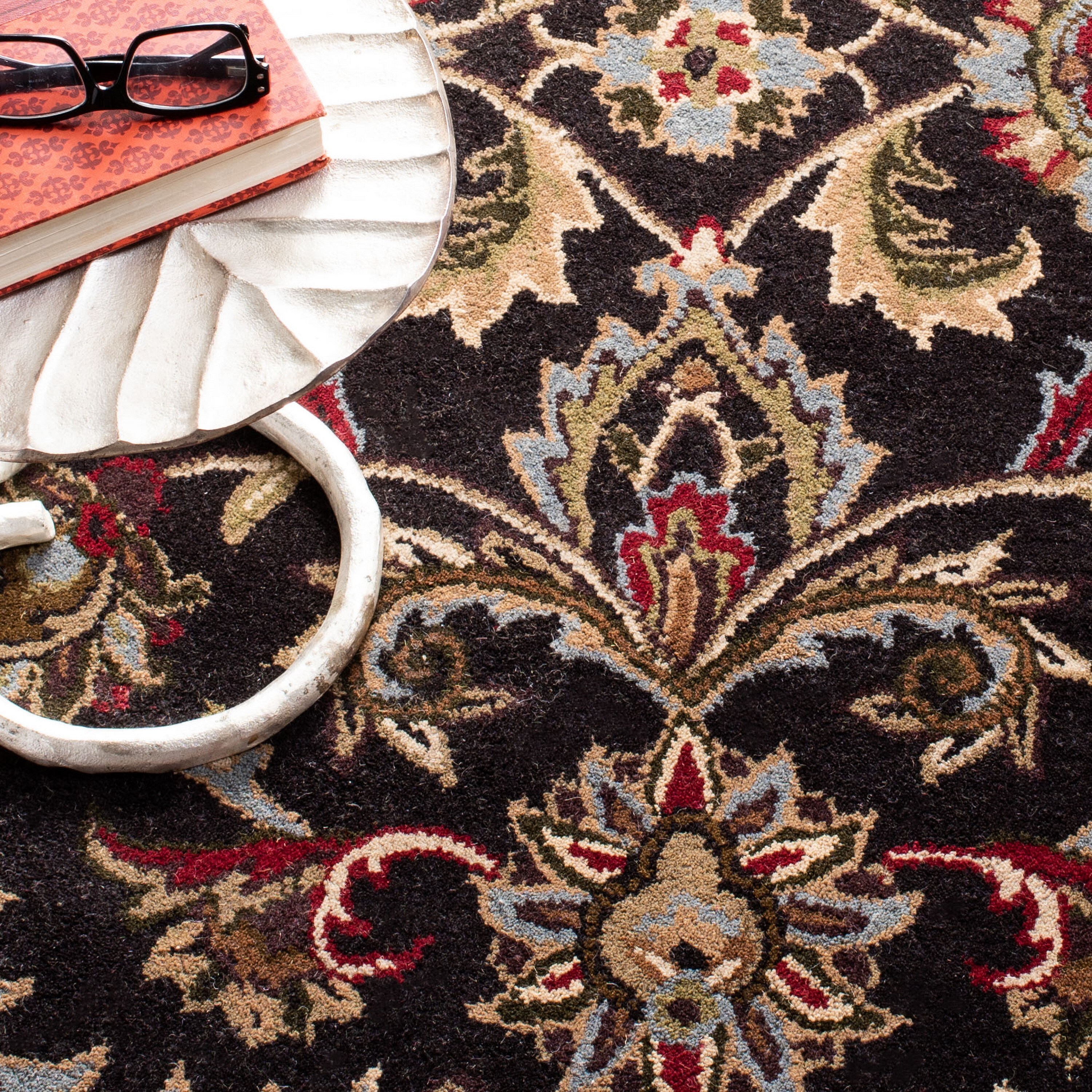 Elegant Heritage Hand-Tufted Wool Area Rug - Red Chocolate, 3' x 5'