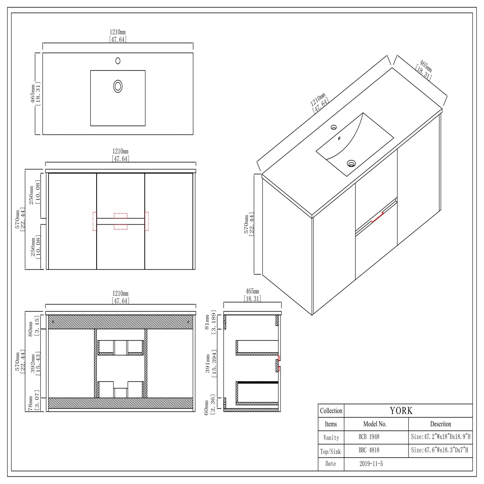 CASAINC JMJ-BCB2024-BRE Bath-Vanity-Combo - View #8