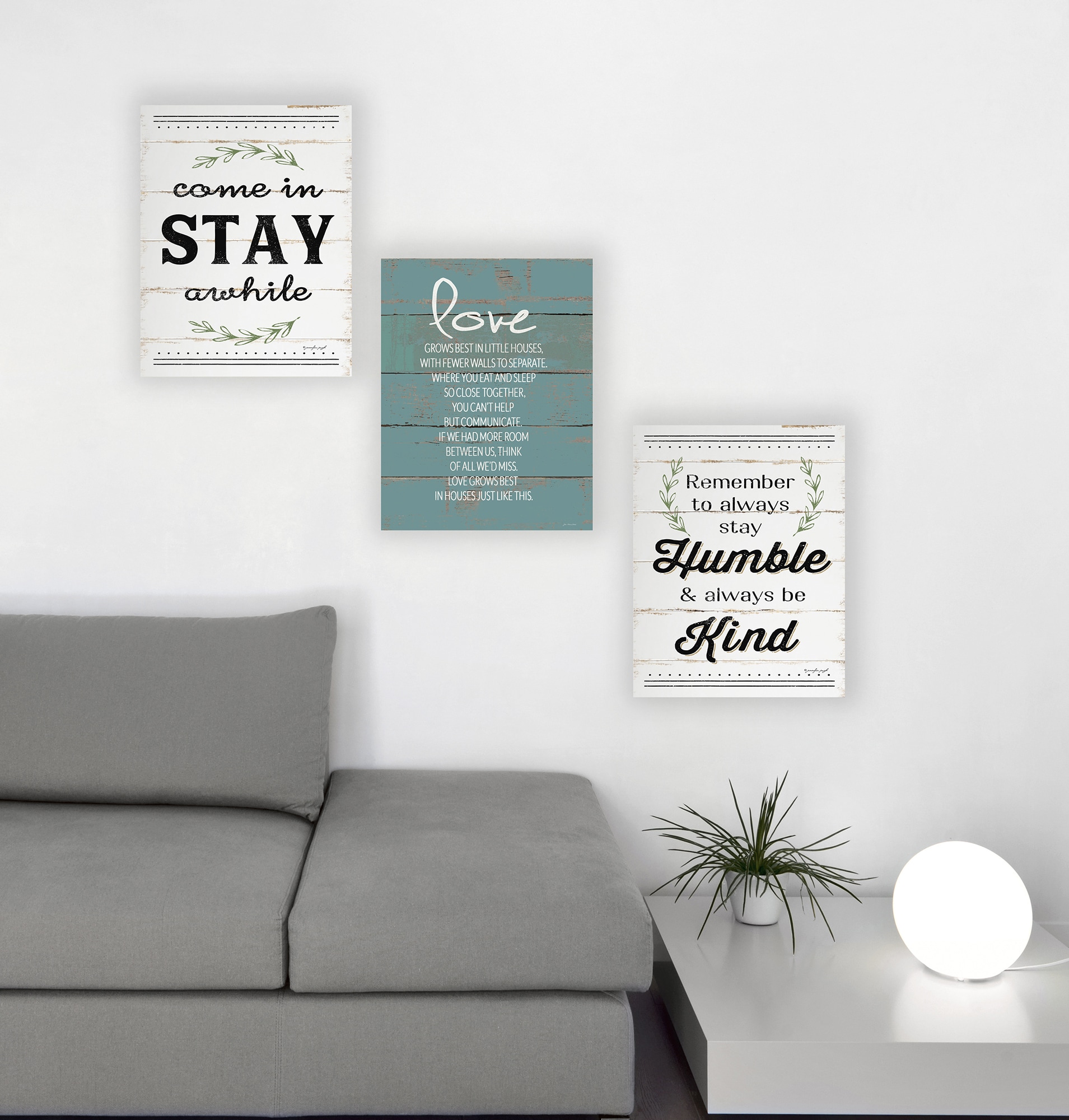 Stupell Industries Humble And Kind Rosemary Sprig Typography Jennifer 