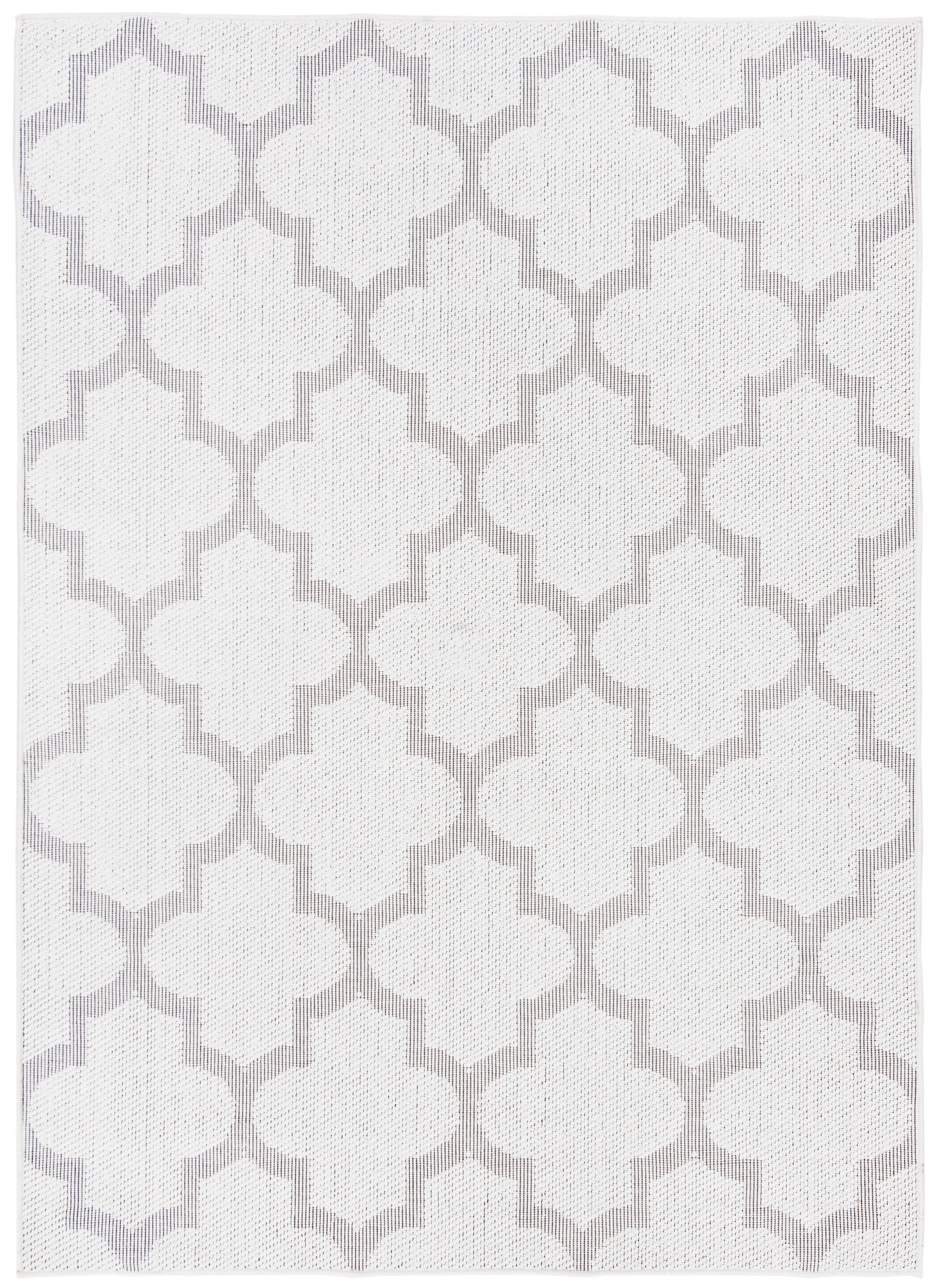 Safavieh BMU804A-6 Bermuda 800 Sia 7 x 9 (ft) Loomed Polypropylene Ivory/Light Gray Rectangular Indoor/Outdoor Trellis Farmhouse/Cottage Area rug