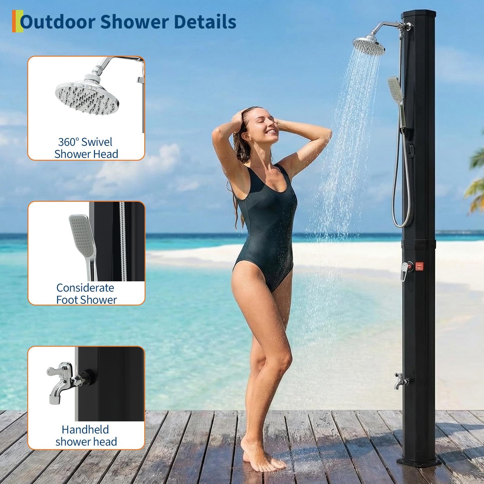 GarveeLife CLJ-KNTQZIYRTVN Outdoor-Showers - View #3