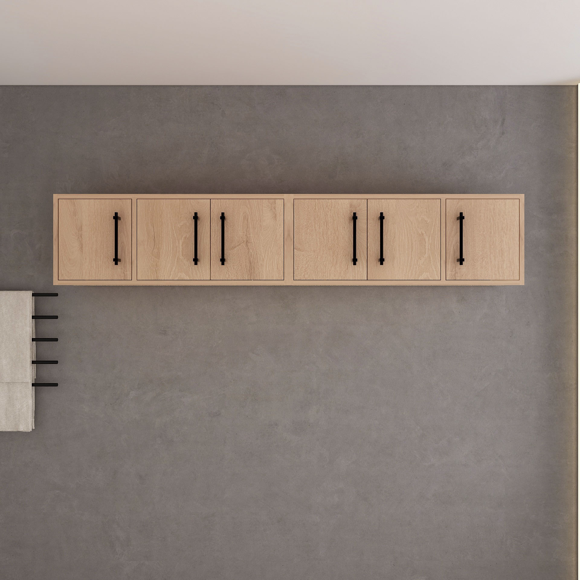 BV Better Vanity VICTORIA72TC-RO Victoria 71.2-in x 13.78-in x 11.8-in Red Oak Soft Close Bathroom Wall Cabinet