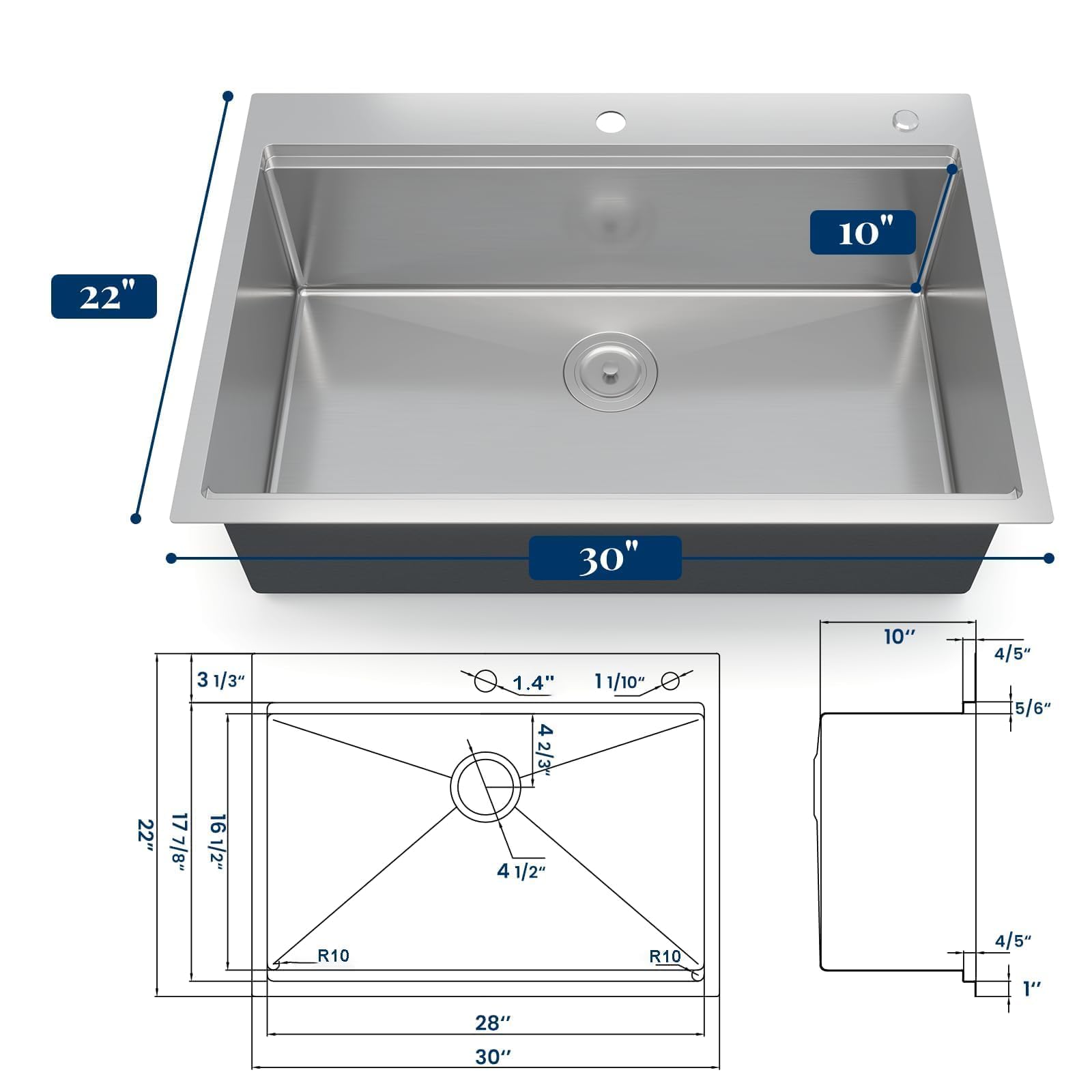 DEXSO ENCOREPHOBA17413 Kitchen-Sinks - View #2