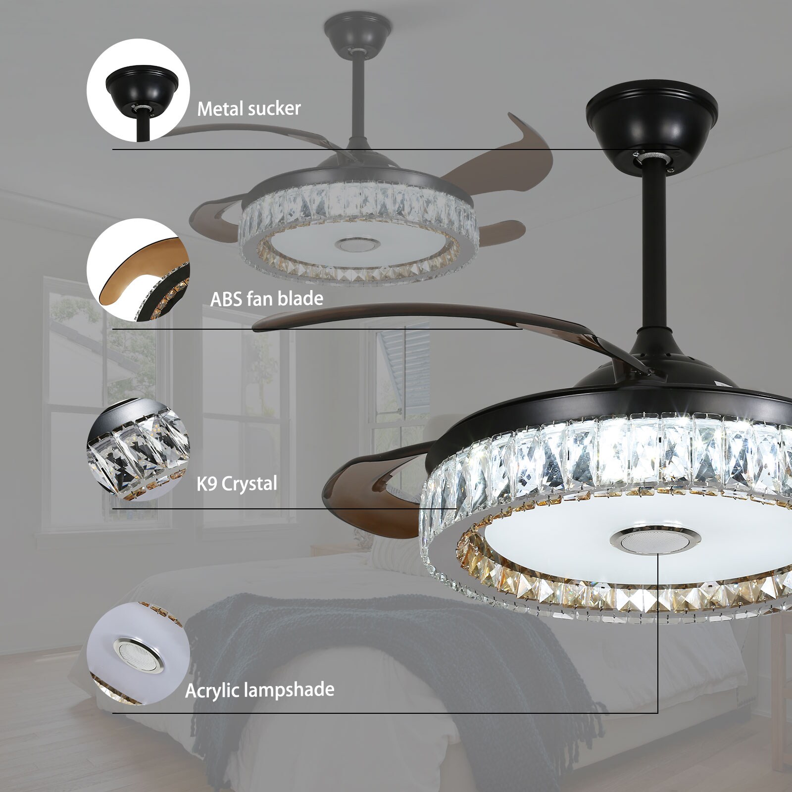 Oukaning HCX181-US Ceiling-Fans - View #7