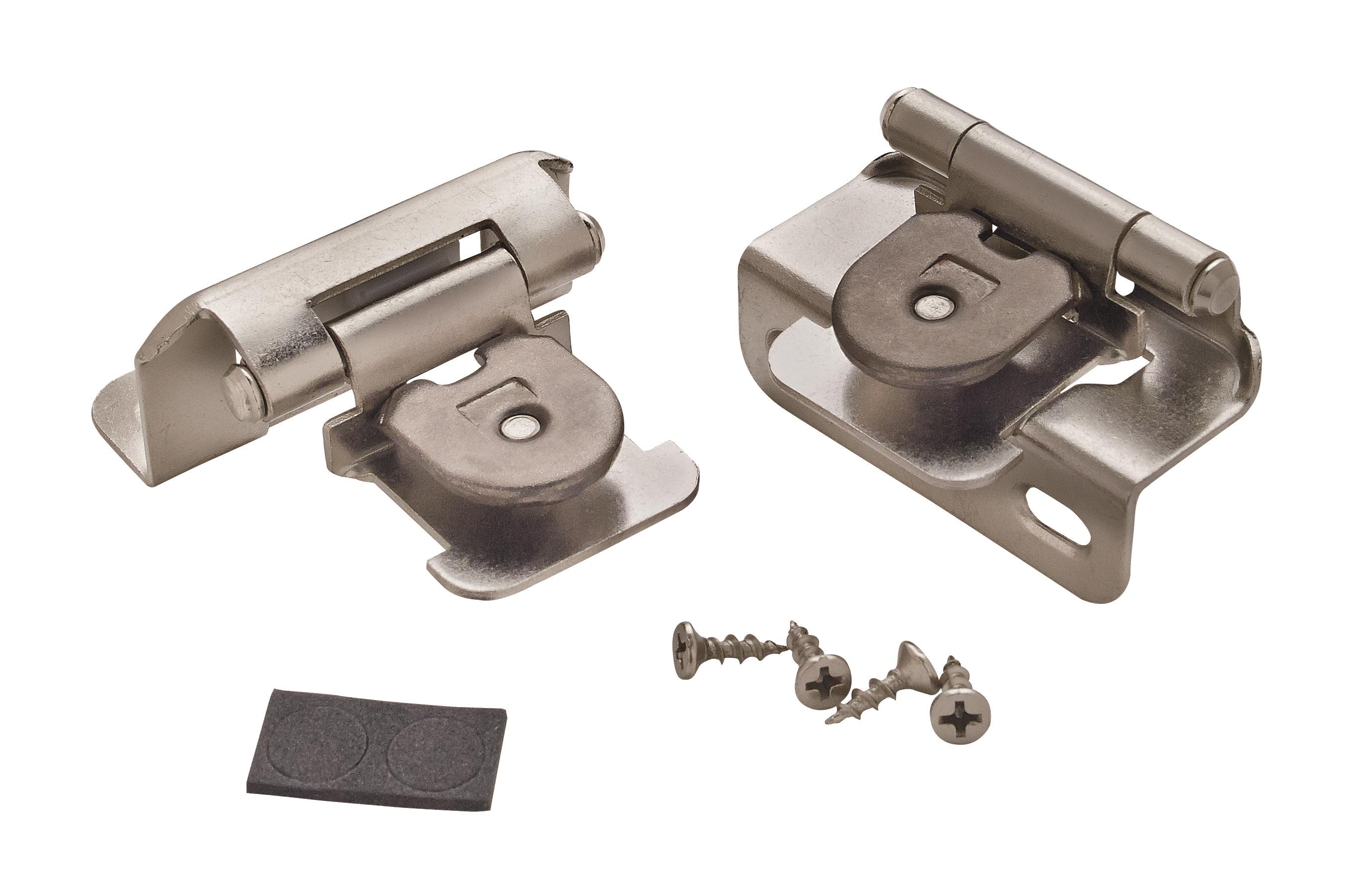 Amerock 2-Pack 1/2-in Overlay 110-Degree Opening Satin Nickel Self-closing  Lift-off Cabinet Hinge in the Cabinet Hinges department at