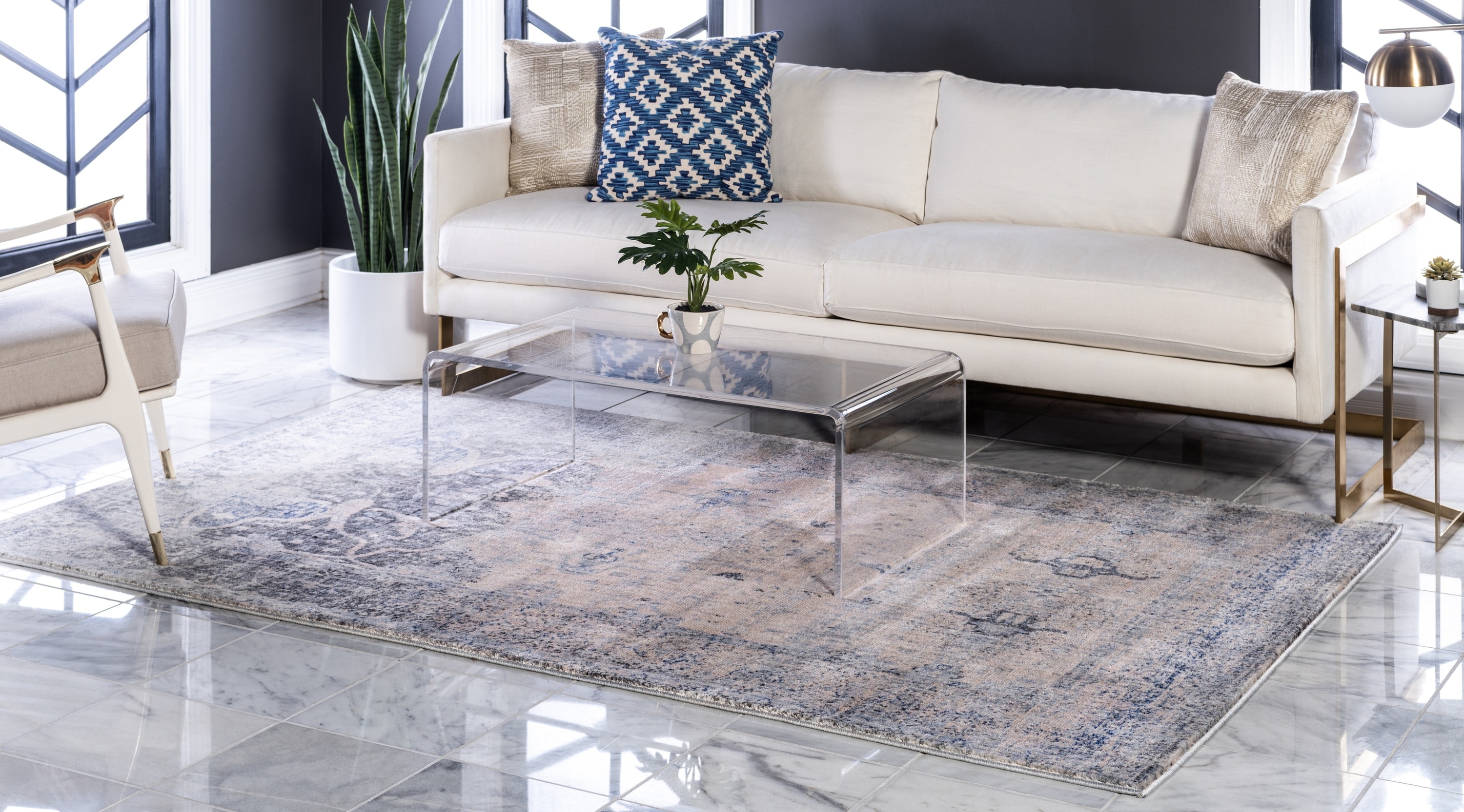 Gray Braided Synthetic Reversible 8' x 10' Area Rug