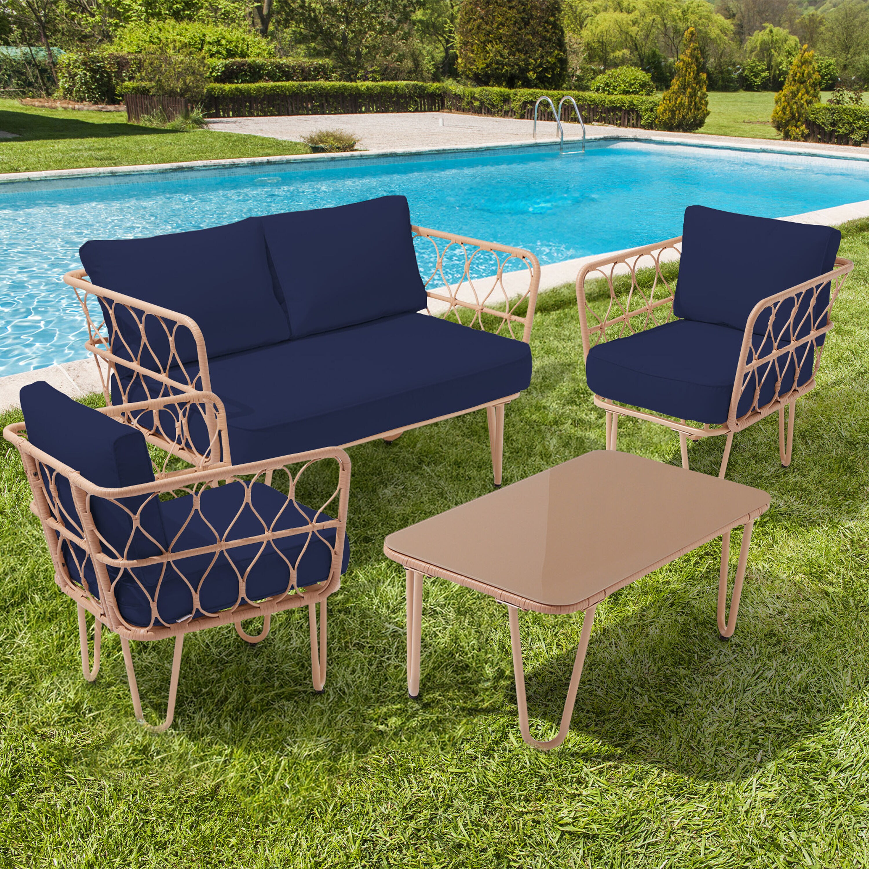 JEAREY TBLH04-NAVY Patio-Conversation-Sets - View #3