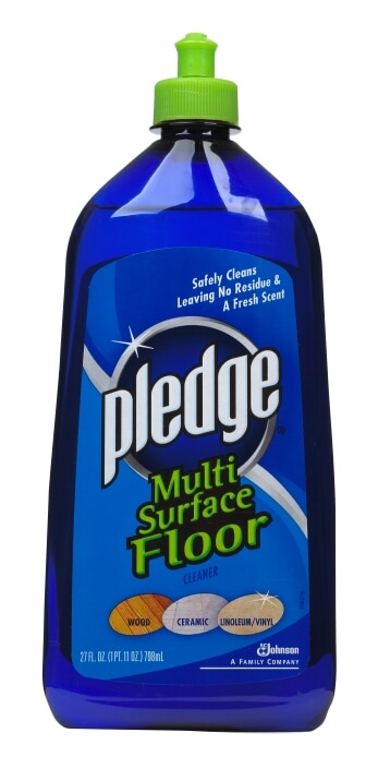Pledge Tile And Vinyl Floor Cleaner 4 In 1 Fresh Scent 27 Oz Squirt Mop  Shine
