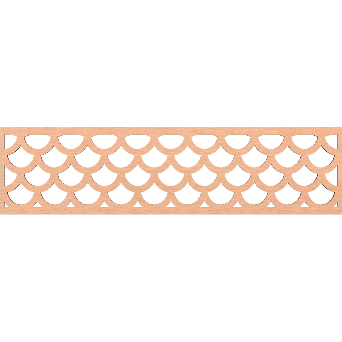 Ekena Millwork MLDA12X47HUDAL Hudson Fretwork Flat Trim 12-in x 3.92-ft Alder Brown Unfinished 2155982 Pierced Wall Panel Moulding