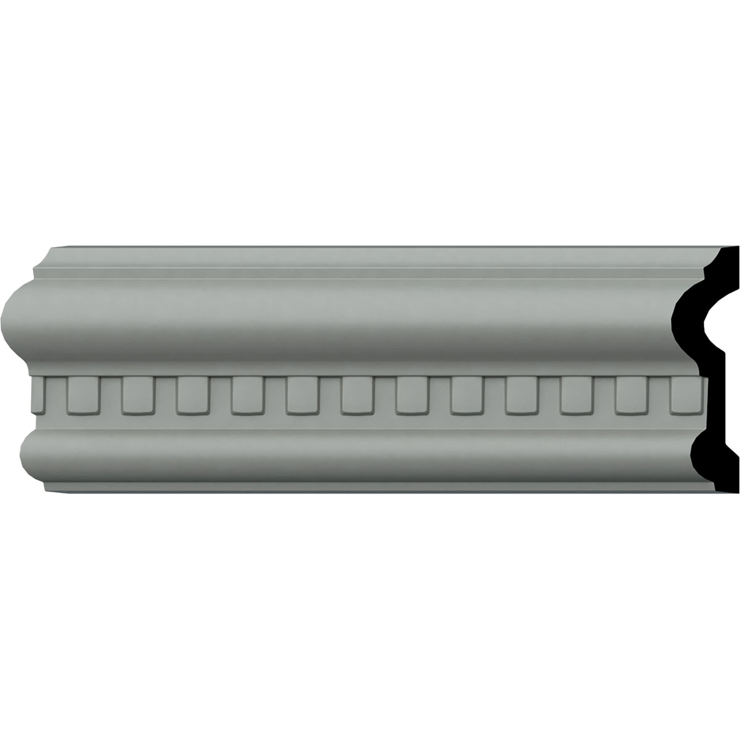 Ekena Millwork CHA03X00WI-CASE-2 Windsor Dentil 3-1/8-in x 7-ft 10-1/2-in Primed Polyurethane Chair rail Moulding 2 -Pack