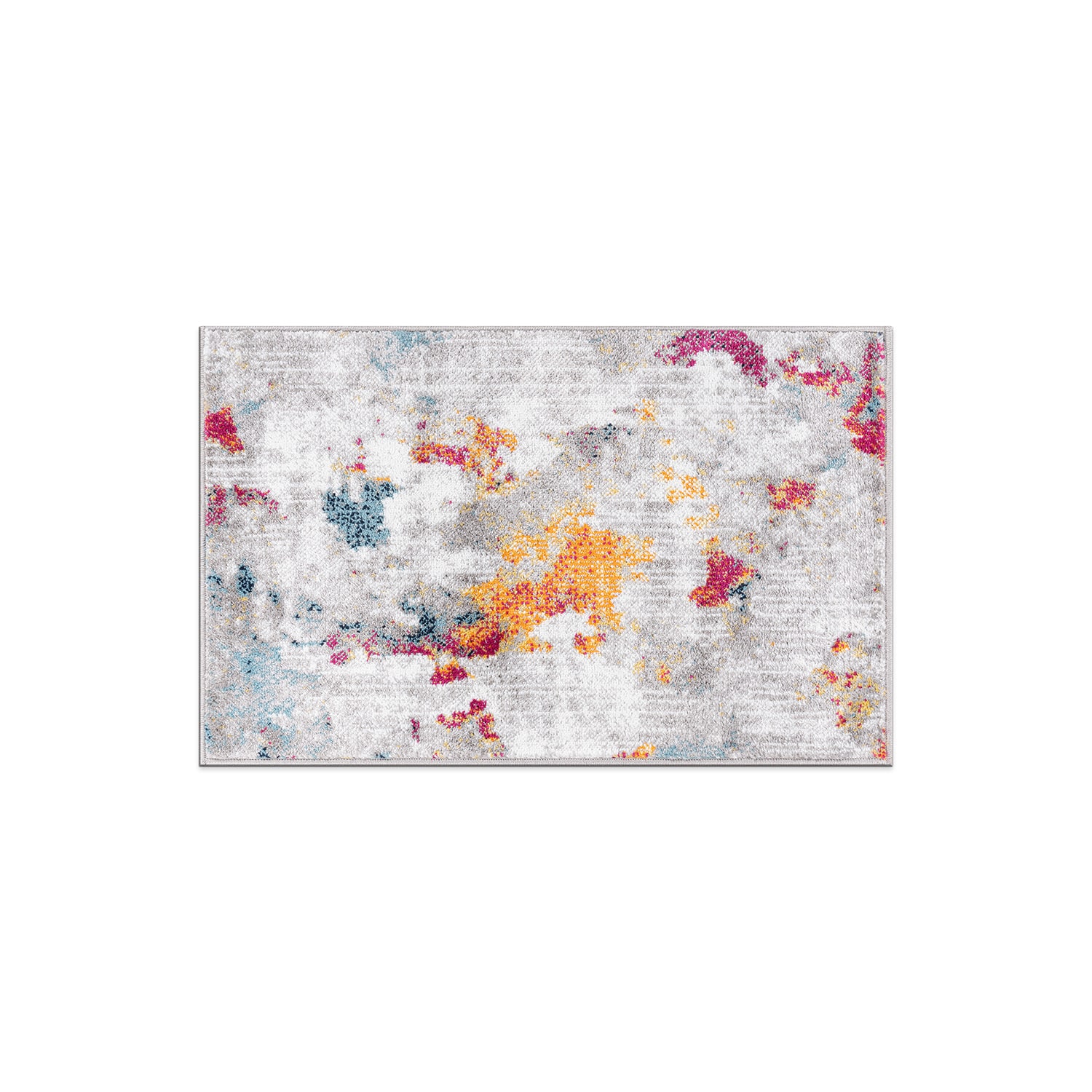 World Rug Gallery 934MULTI2X3 2 x 3 (ft) Loomed Polypropylene Multi Rectangular Indoor Abstract Global Area rug