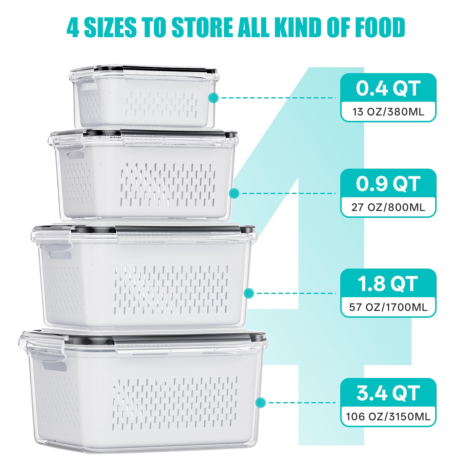 Aoibox LABCLSSF Food-Storage-Containers - View #3