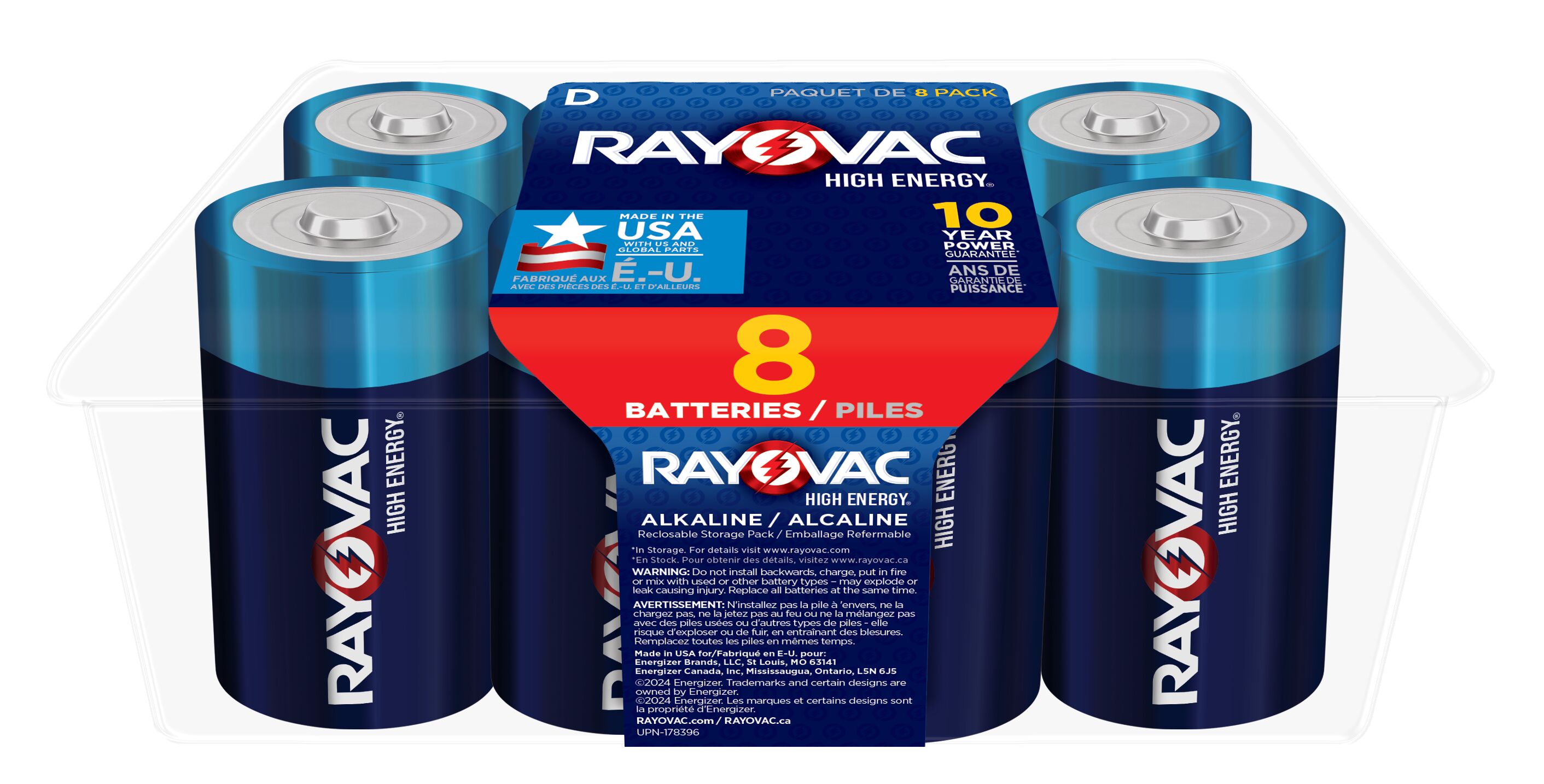 Rayovac High Energy Alkaline D Batteries ( 8 -Pack ) #813-8PPJ