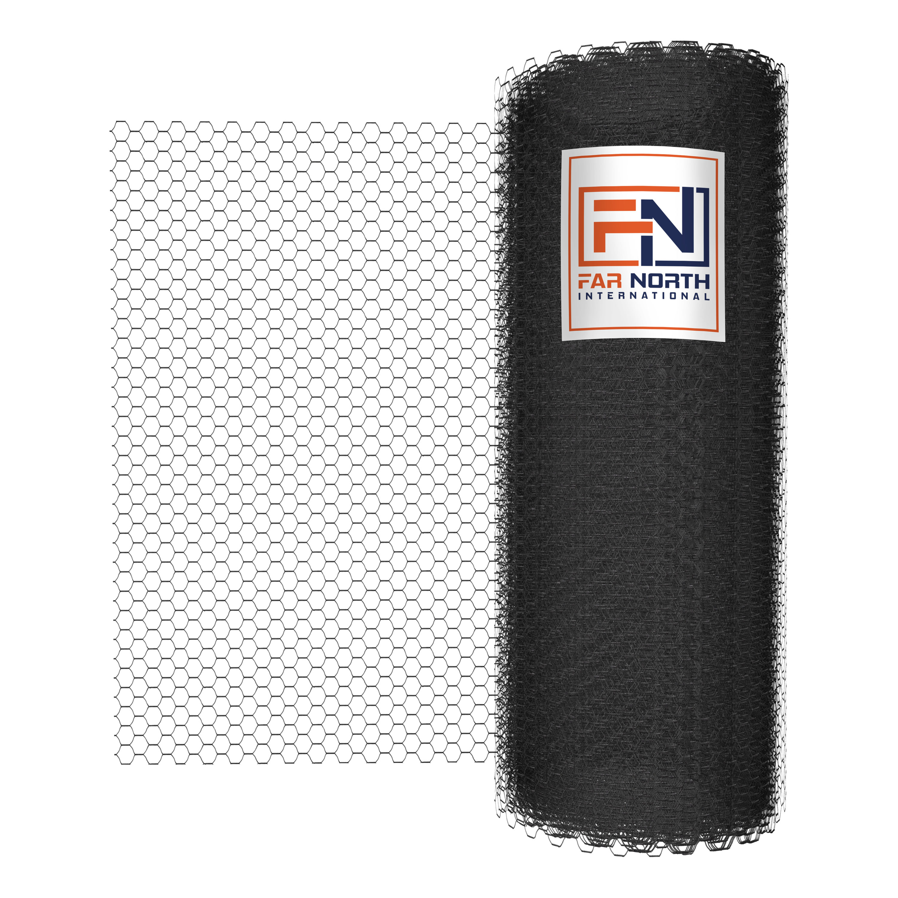 Far North International N20481501BL 150-Feet x 4-Feet 20 -Gauge Black Steel Chicken wire Rolled Fencing