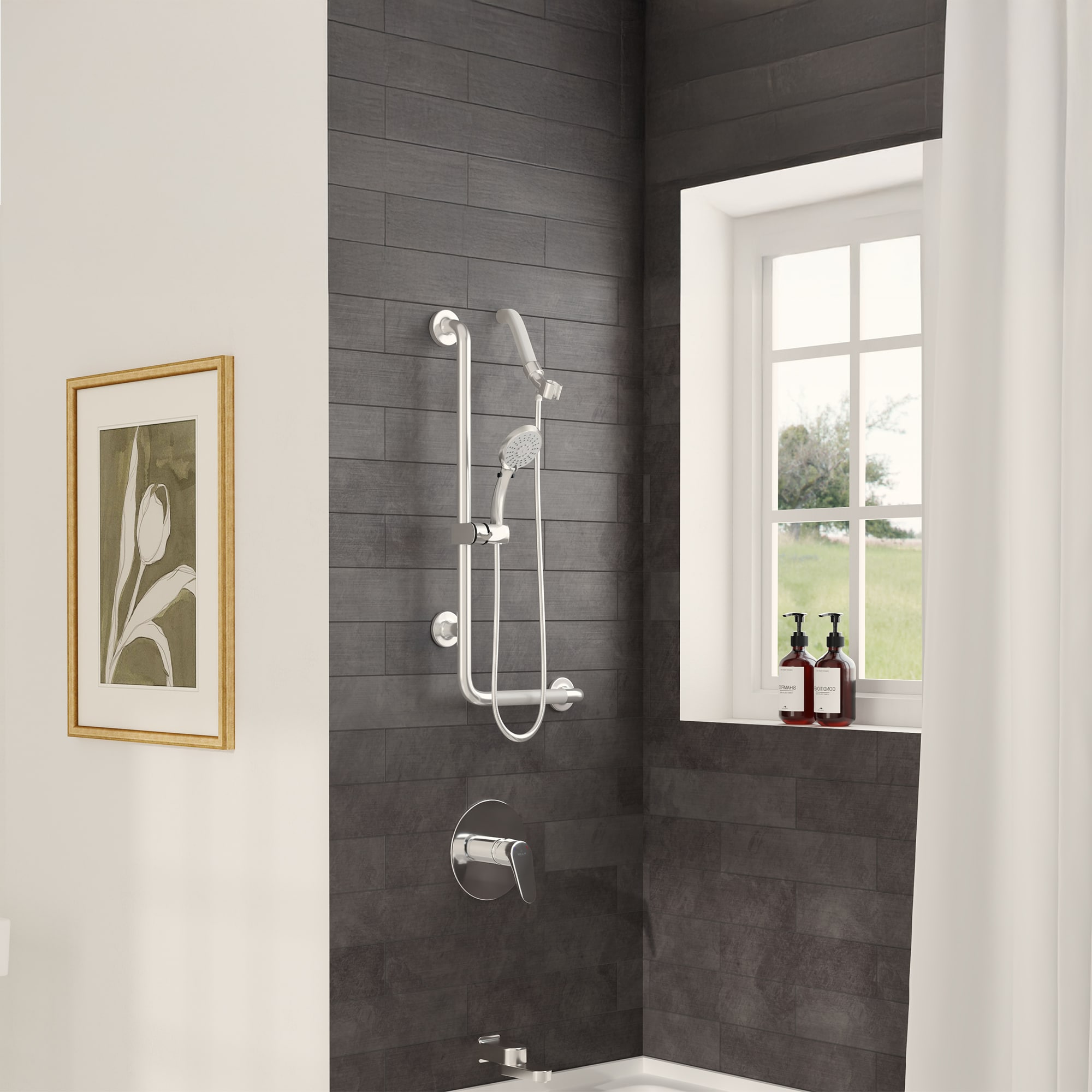 PULSE 4001L-SSB Showerhead-Bar-Panels - View #5
