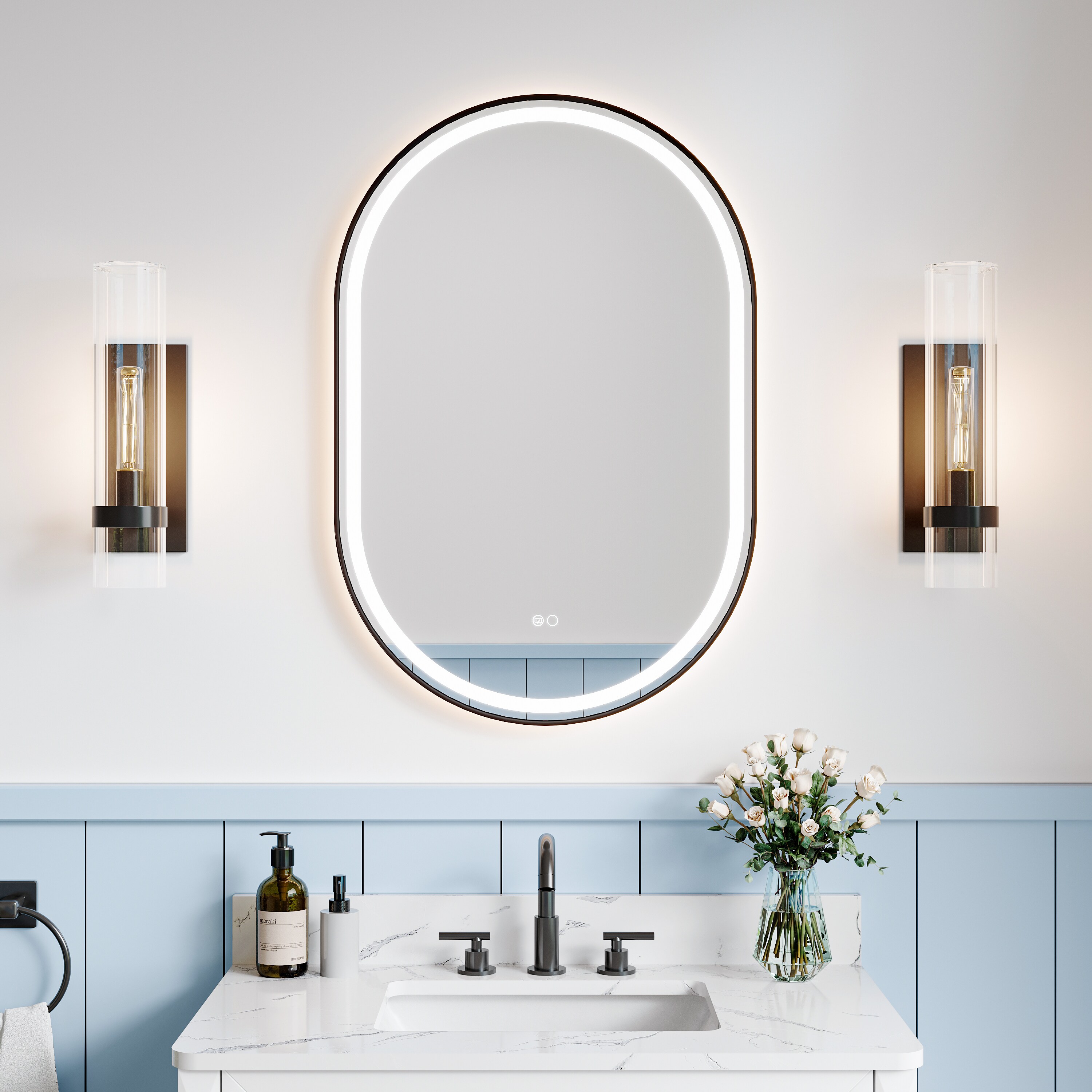 Forclover MRE-P16W2436MB Framed-Bath-Mirrors - View #2