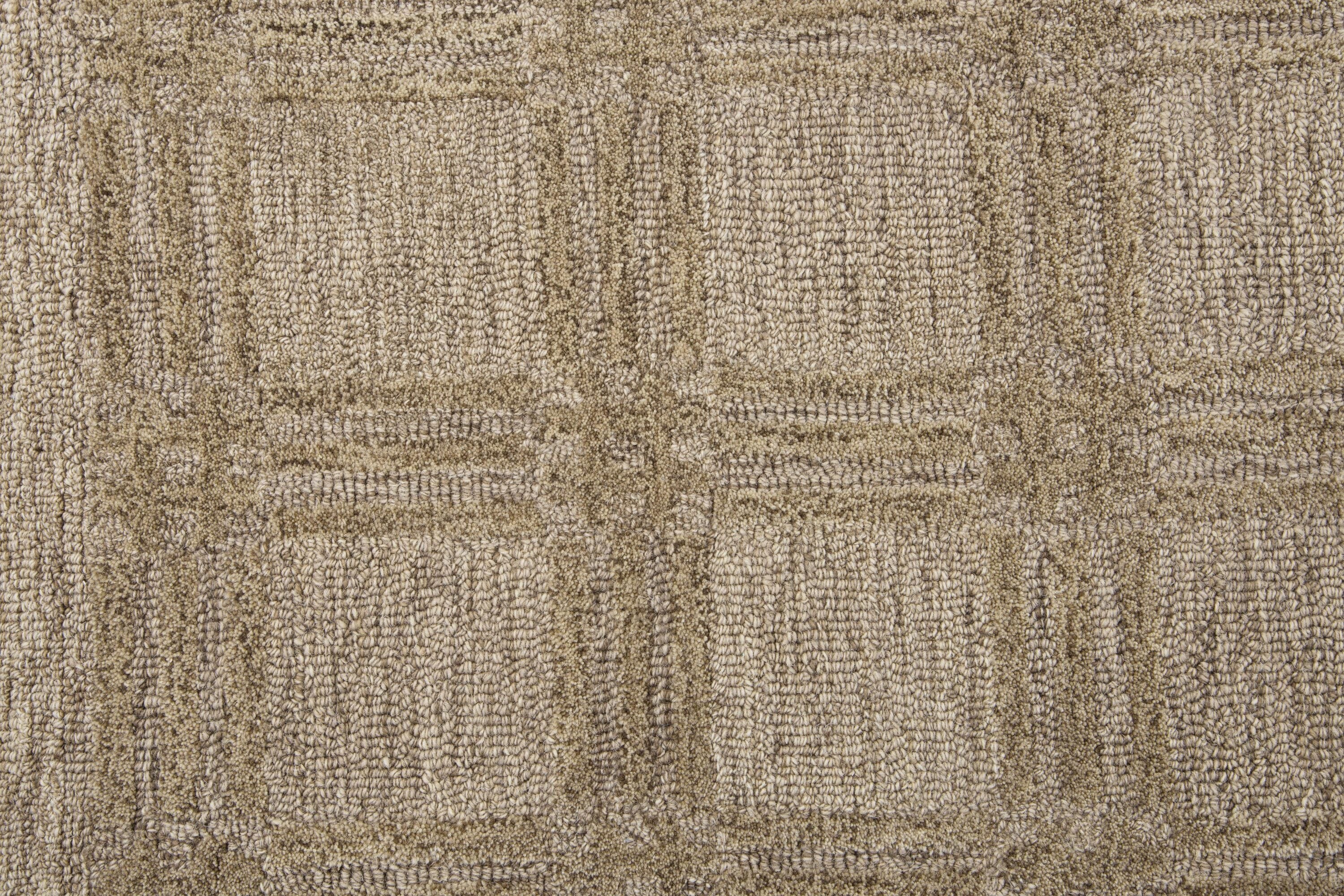 Emerson 5' x 8' Brown Hand-Tufted Wool Area Rug
