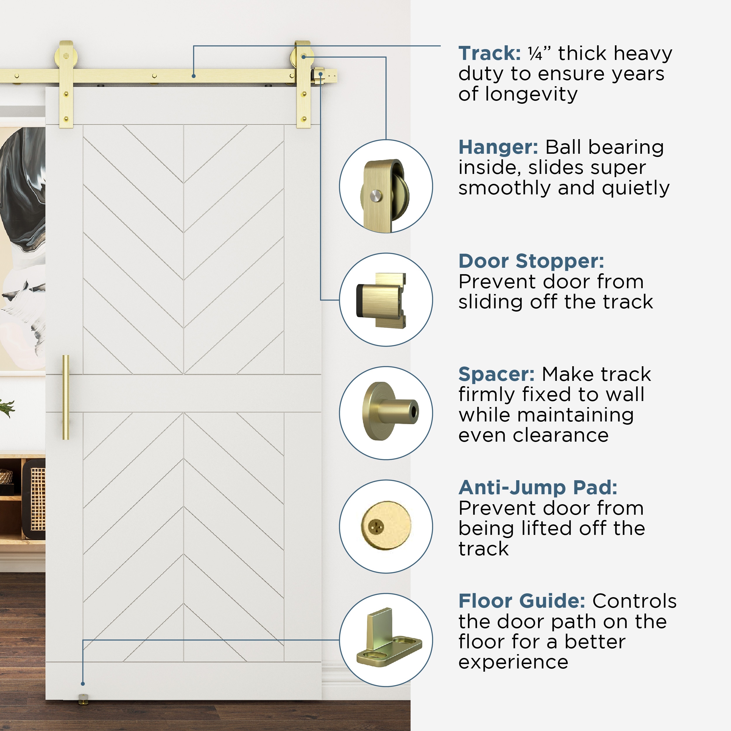 National Hardware N700-006 Barn-Door-Roller-Kits - View #5