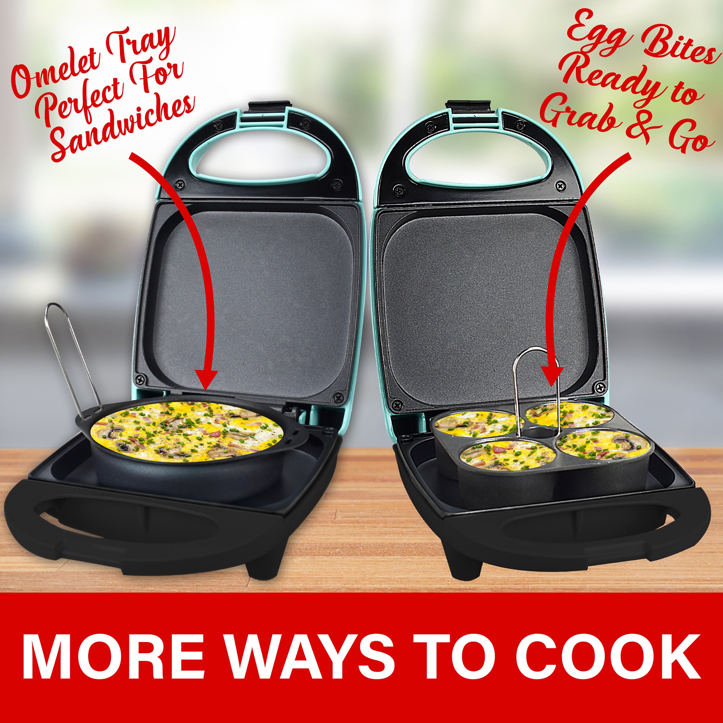 Salton Yellow Egg Bite Maker with Cool-Touch Handles, Removable Tray, LED  Indicator, Cooks 4 Egg Bites at Once