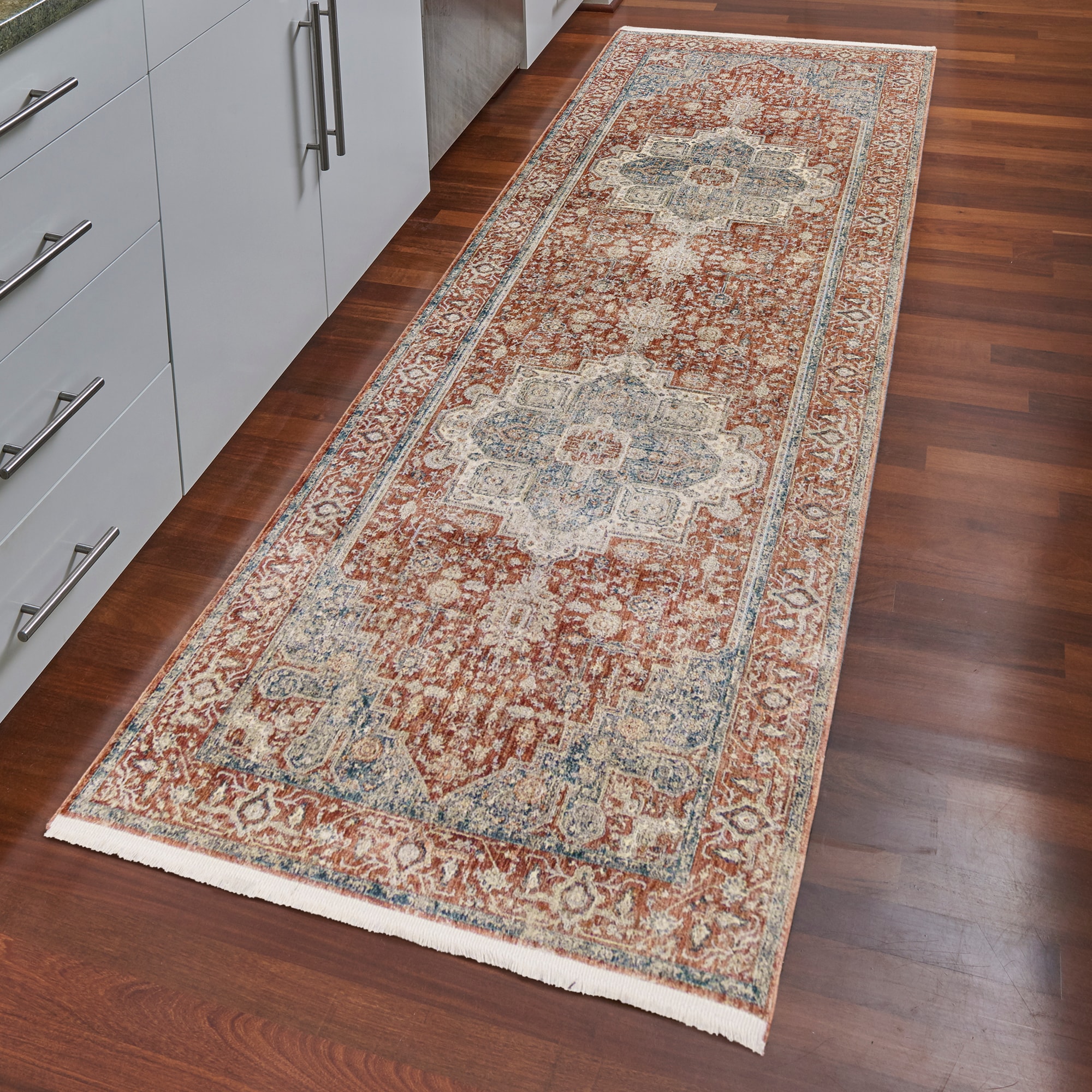 GERTMENIAN 29205 2 x 8 (ft) Loomed Red Rectangular Indoor Pet Friendly Runner rug