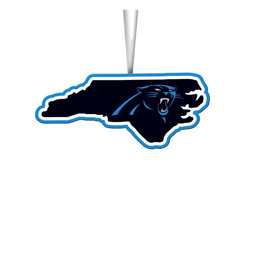 Carolina Panthers Sign Wood 12 Inch Team Color State Shape