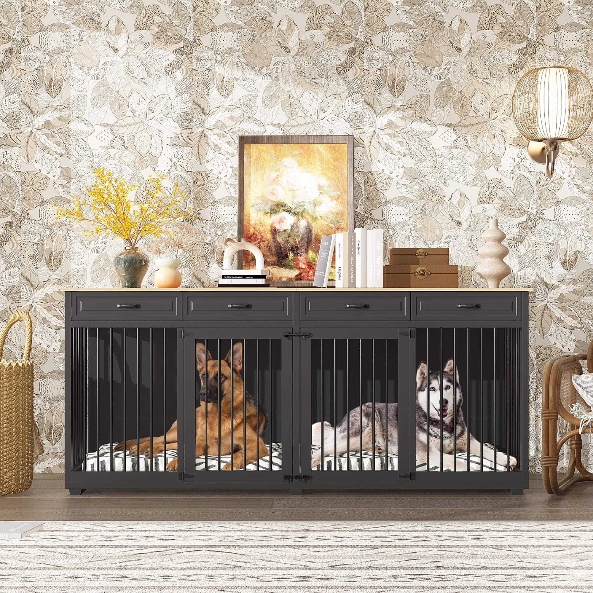 MIDHAM KF150162-03+04 Composite Indoor Large Dog House