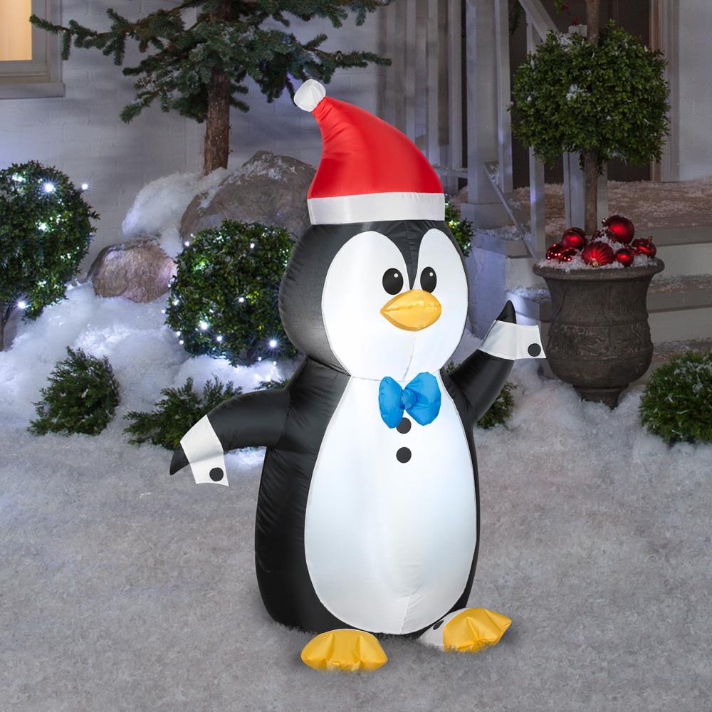 Gemmy 4-ft Lighted Penguin Christmas Inflatable at Lowes.com