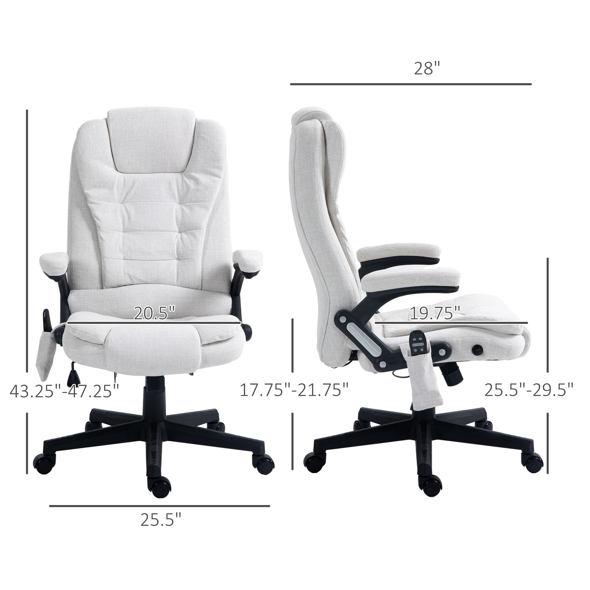 TATAHANCE AO225-59OC-WHITE Office-Chairs - View #3