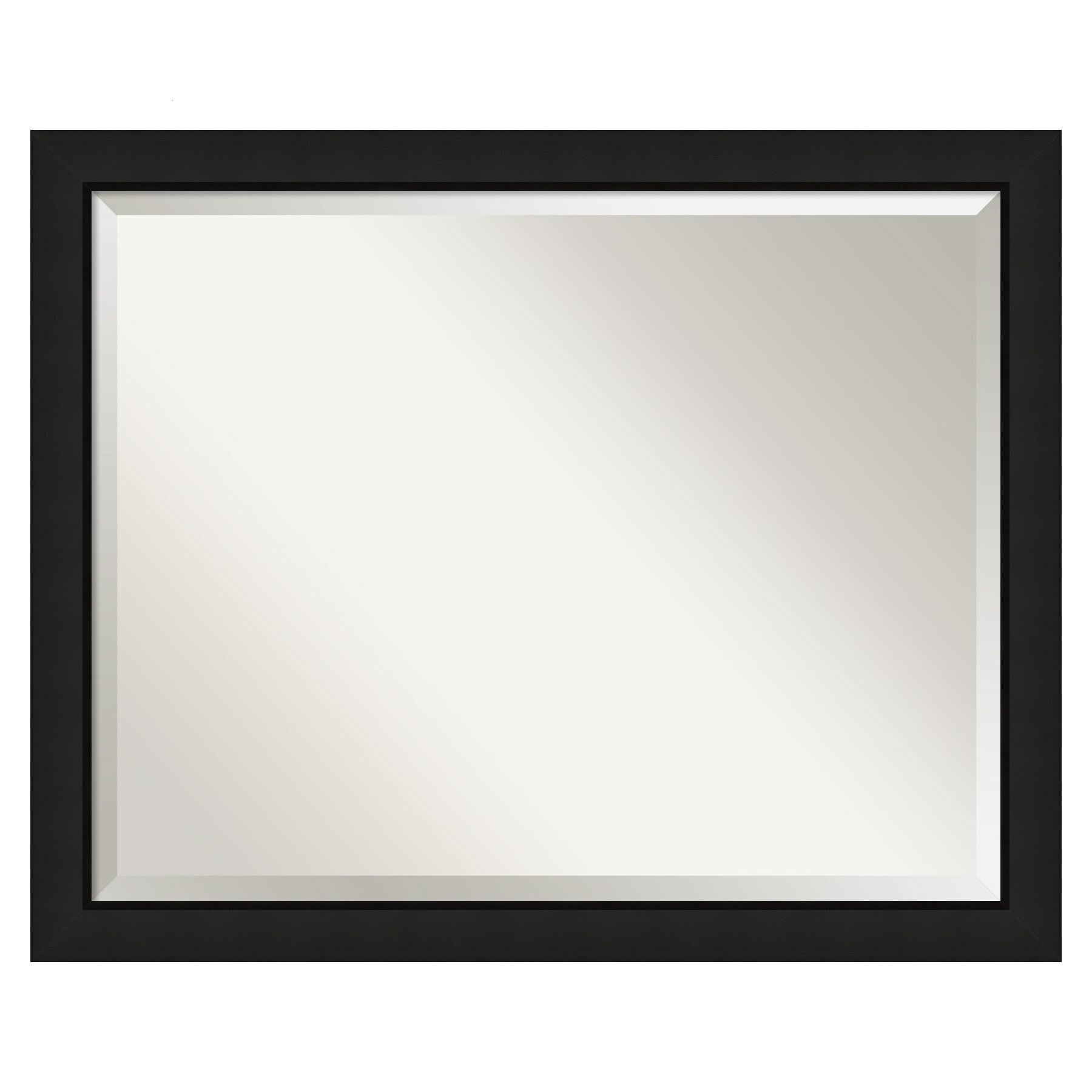 Amanti Art A17008100757 Midnight Black Narrow Frame 31.25-Inches W x 25.25-Inches H Rectangle Midnight Black Narrow Framed Vanity Mirror