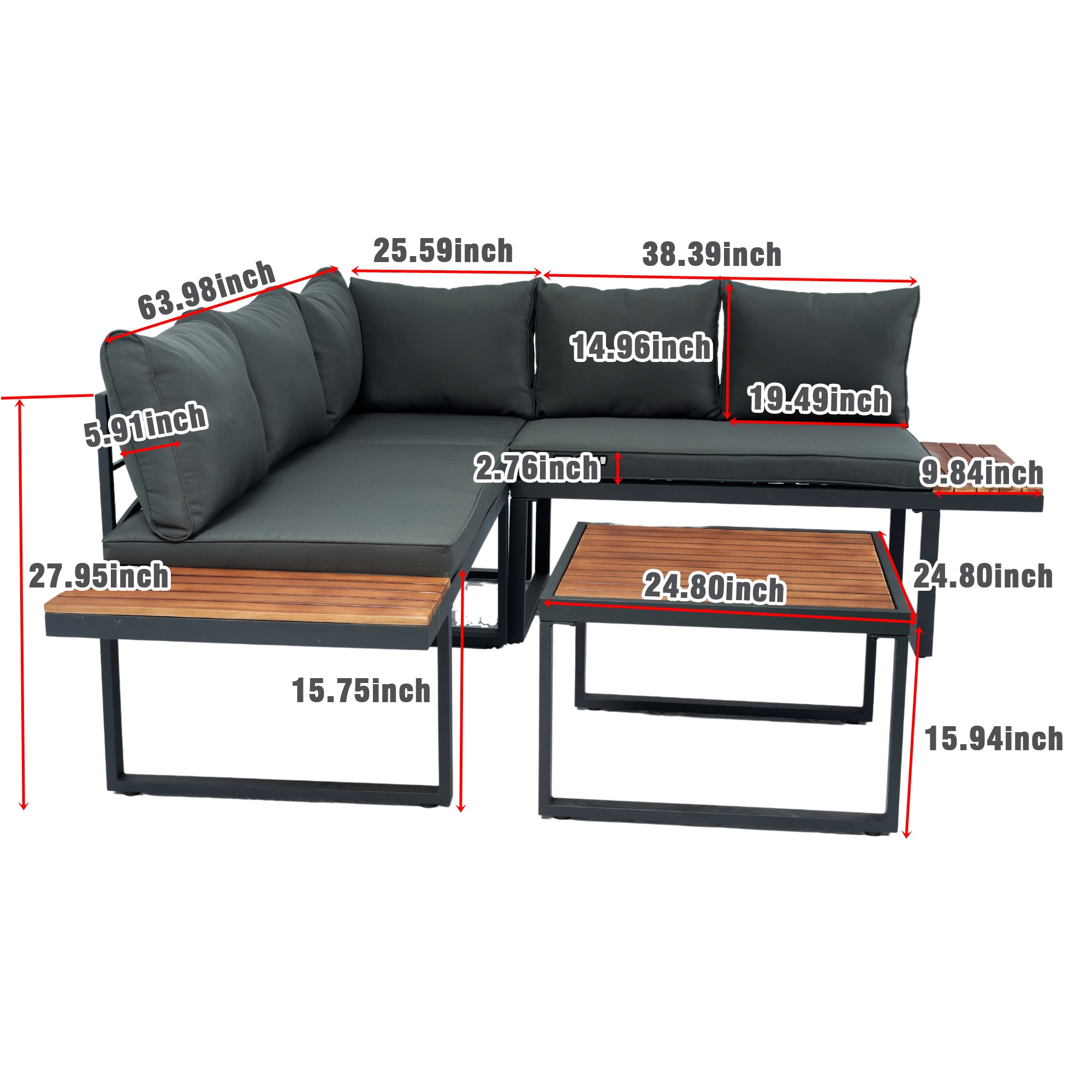 Kahomvis EEL-2QP109-04 Patio-Dining-Sets - View #4
