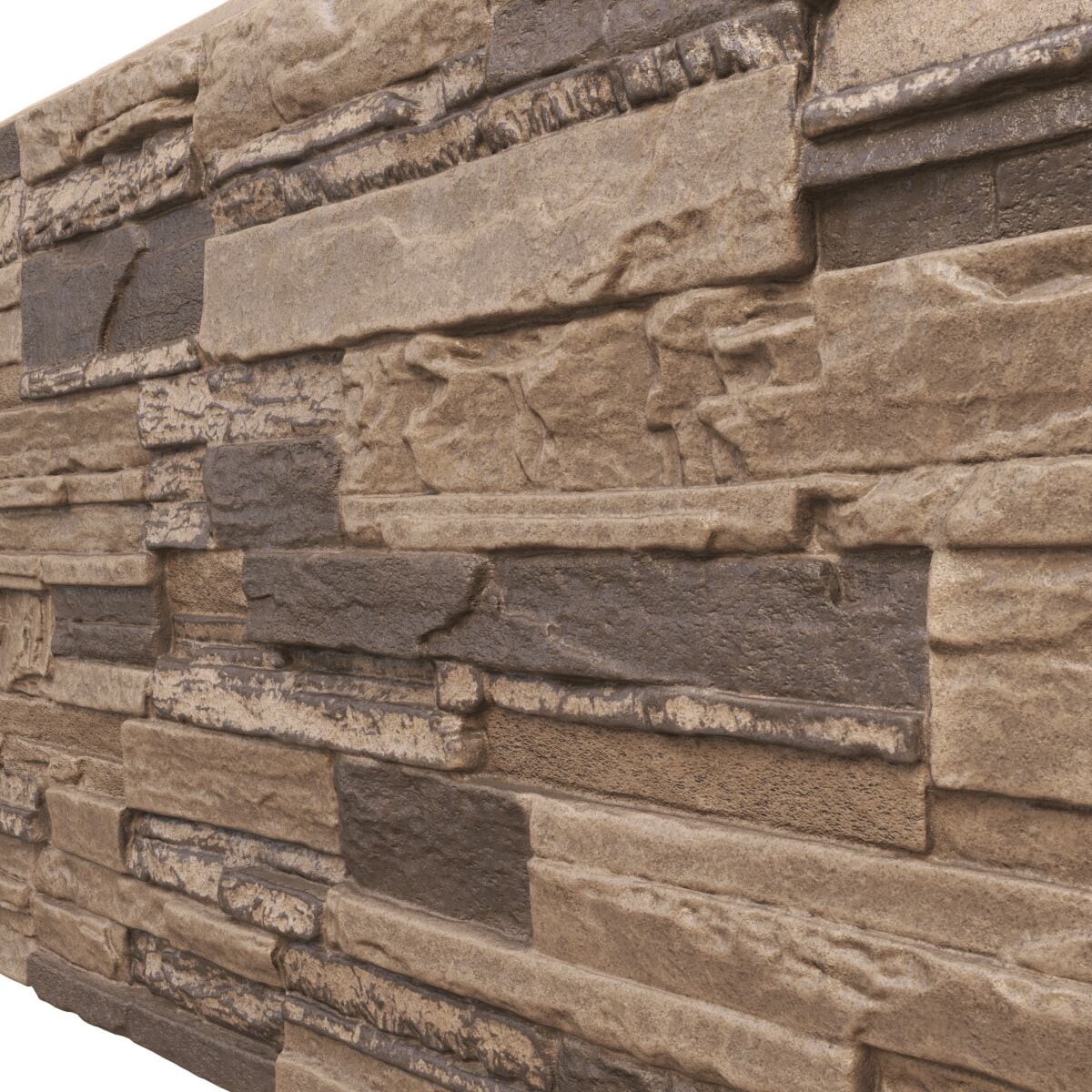 Ekena Millwork 48.625-in x 24.75-in Cascade Stacked Stone 8-sq ft ...