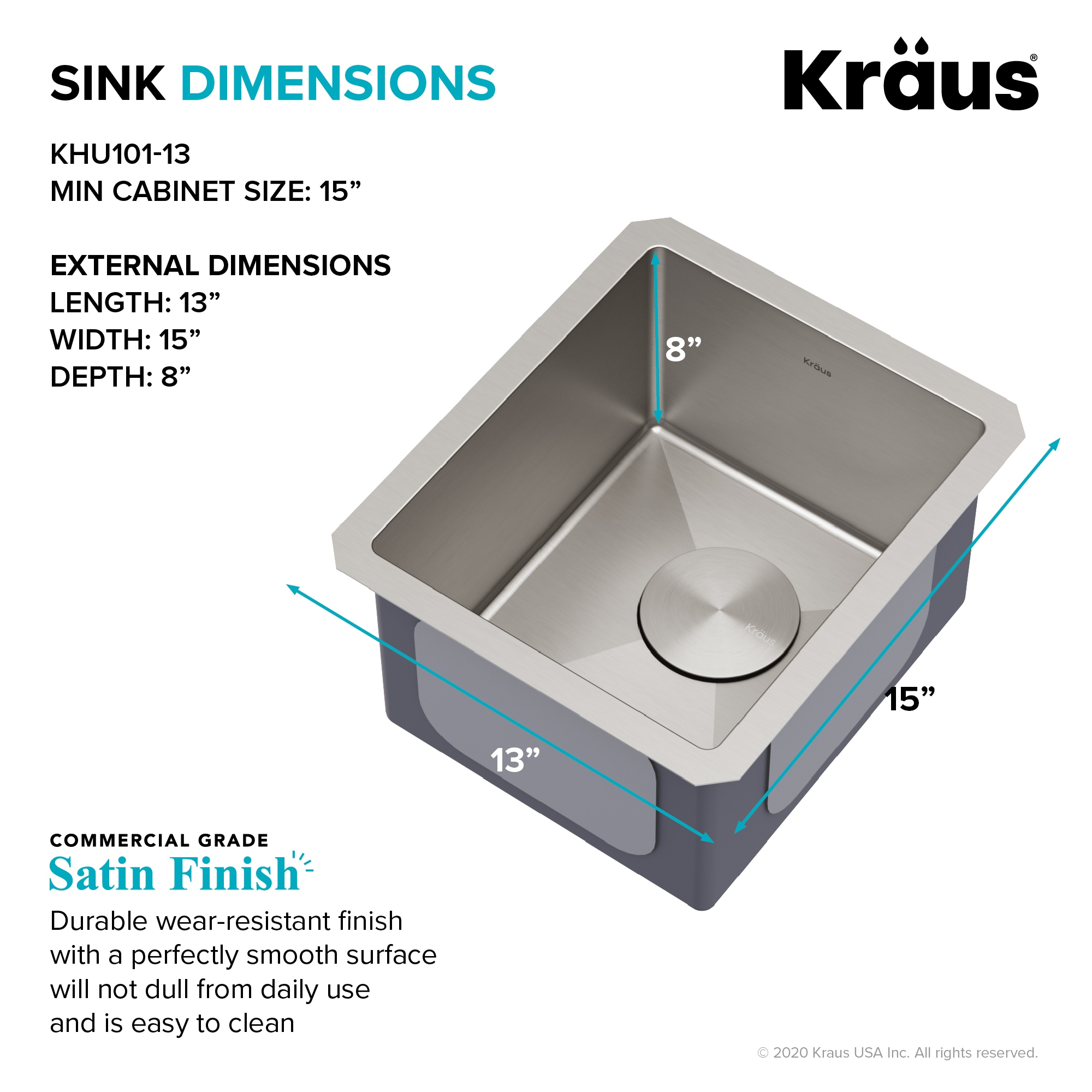 Kraus KHU101-13 Bar-Prep-Sinks - View #6