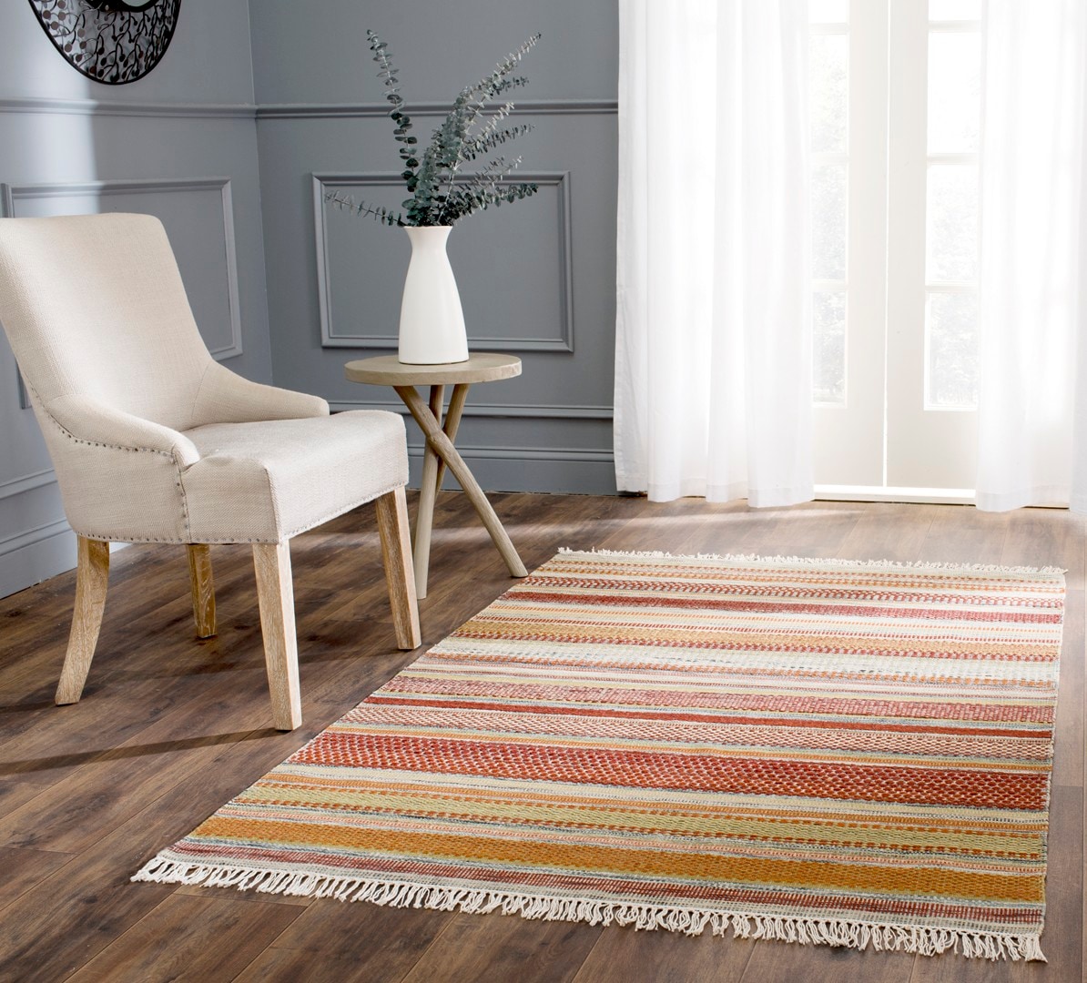  Stk311 Beige Bohemian 4ft x 6ft Small Rectangle Rug
