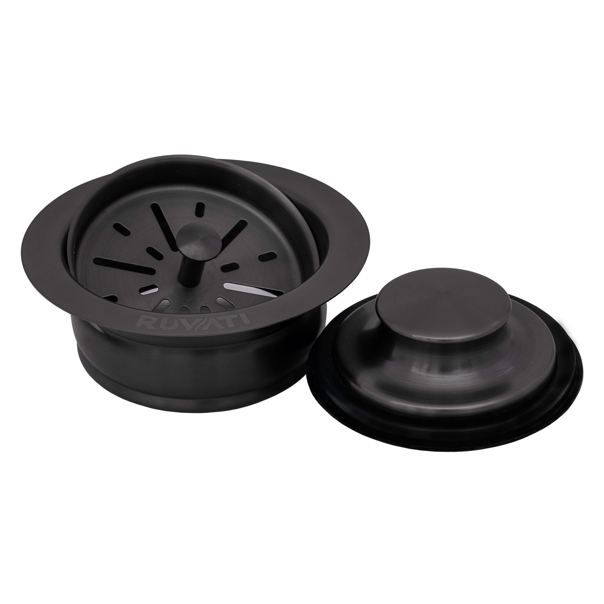 Ruvati RVA1042BL Accessories 4.5-in Black Steel Garbage Disposal Sink flange