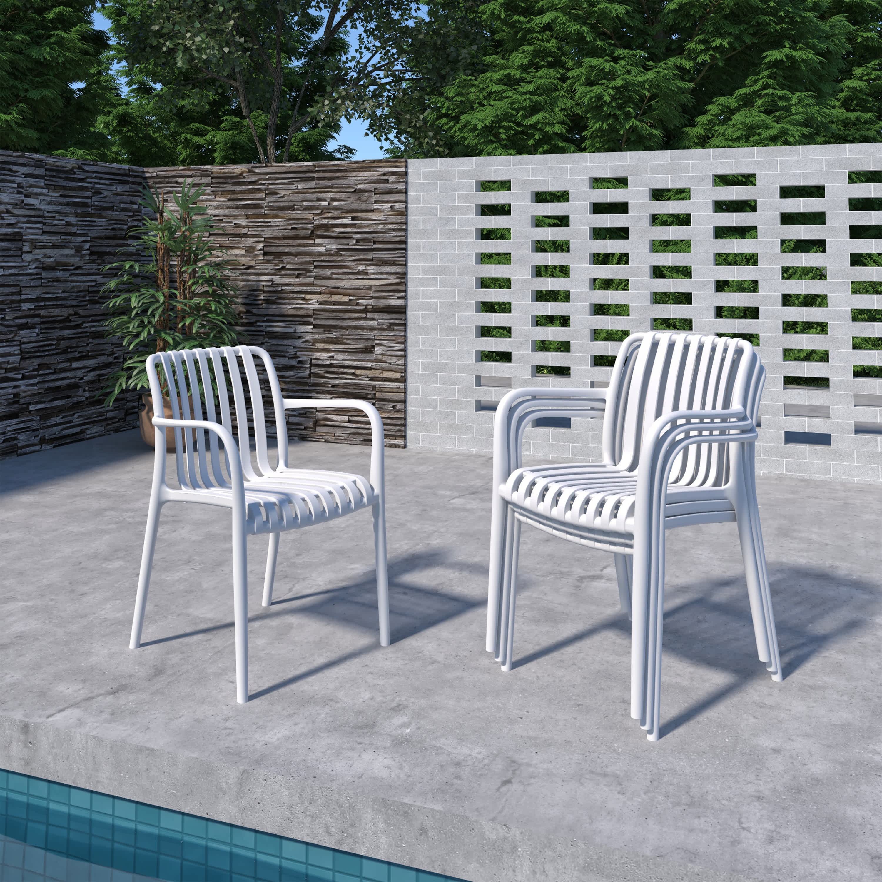 Amazonia RIN-6-CURA-WHT Patio-Dining-Sets - View #4
