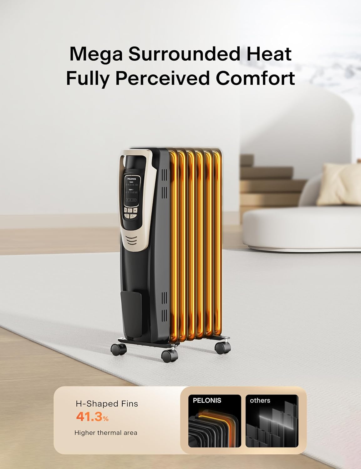 PELONIS PH-14A Portable-Electric-Heat - View #3