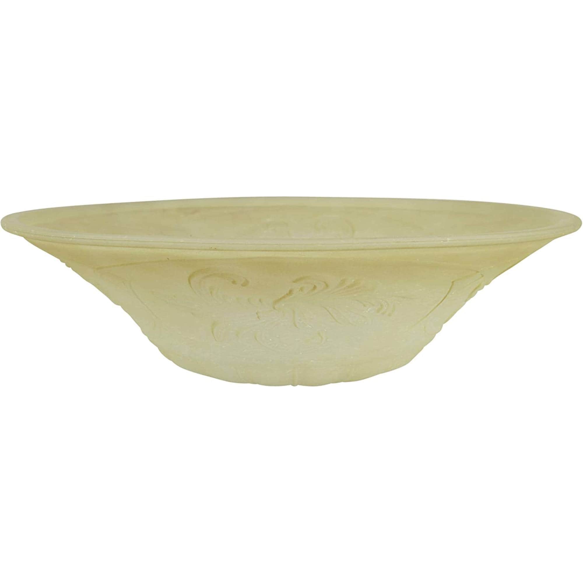 Amber Medium Glass Torchiere Shade for Uplighting