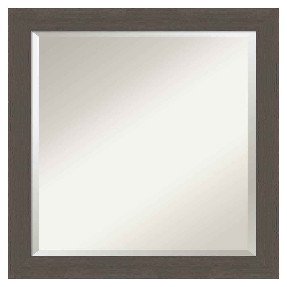 Amanti Art DSW4960879 23.5-in x 23.5-in Framed Square Bathroom Vanity Mirror ( Pewter Silver )
