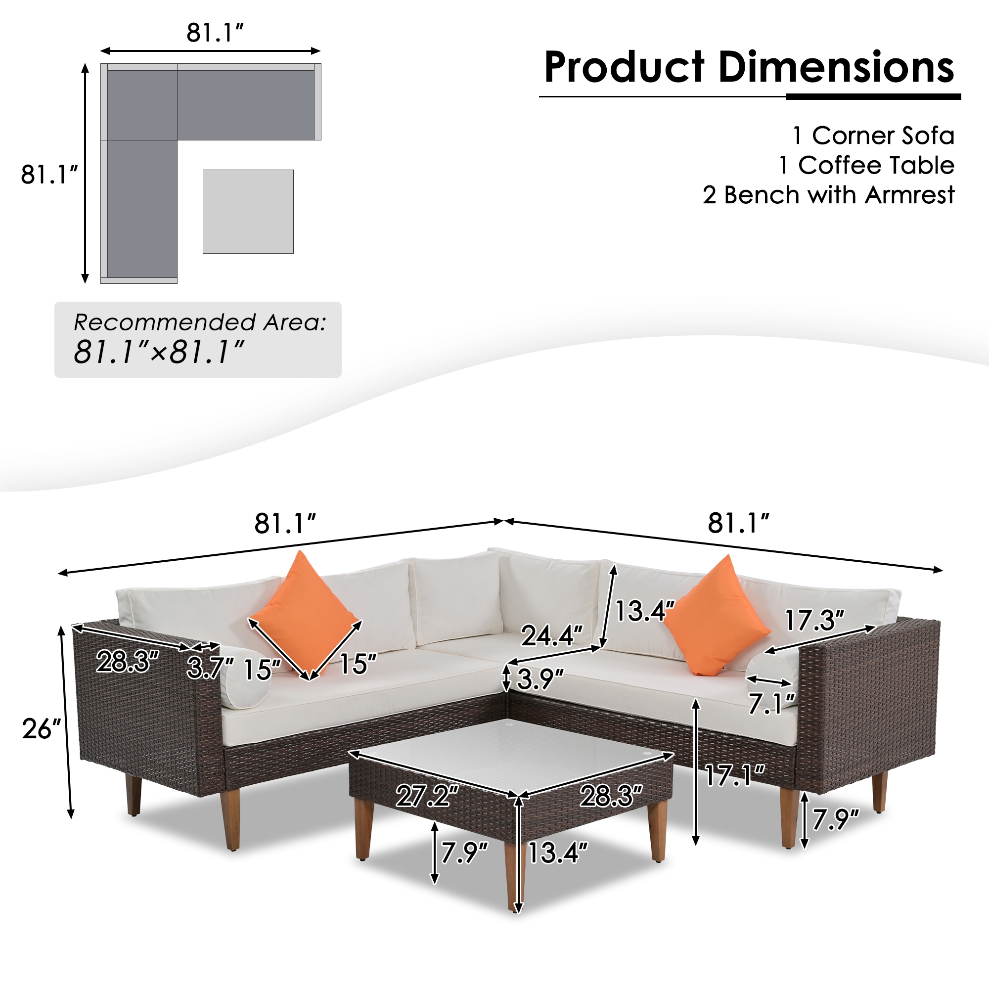 Forclover N7FW-221BE Patio-Conversation-Sets - View #4