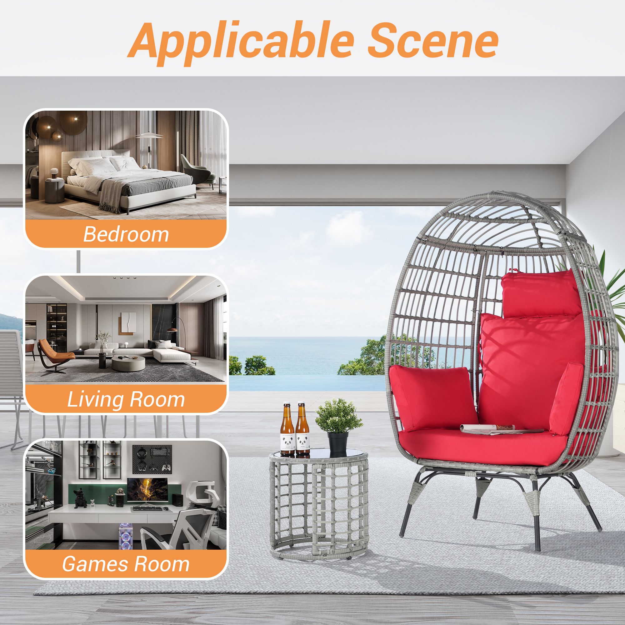 SANSTAR L-JDC67RD-3P Patio-Conversation-Sets - View #7