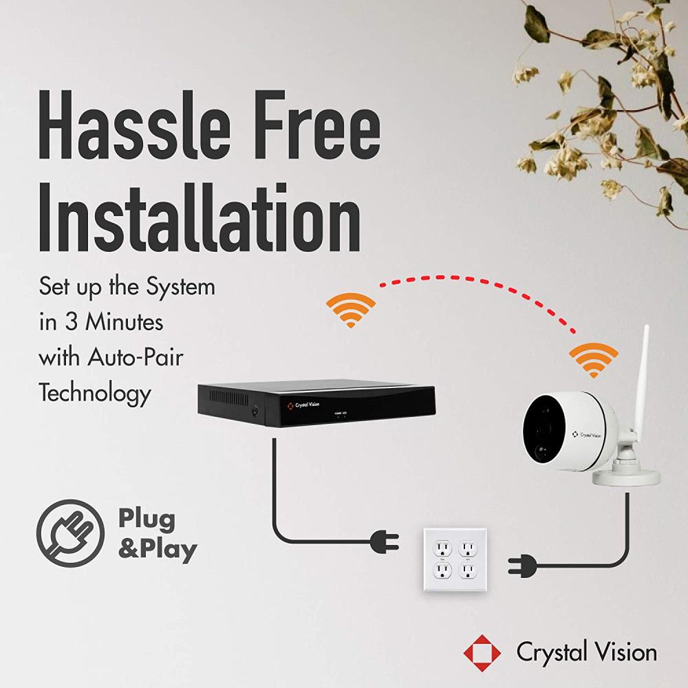 Crystal Vision Outdoor 4-Camera Plug-in Bullet 2Tb Hard Drive Security Camera System CVT808N-41C Sansujyuku sansujyuku.com