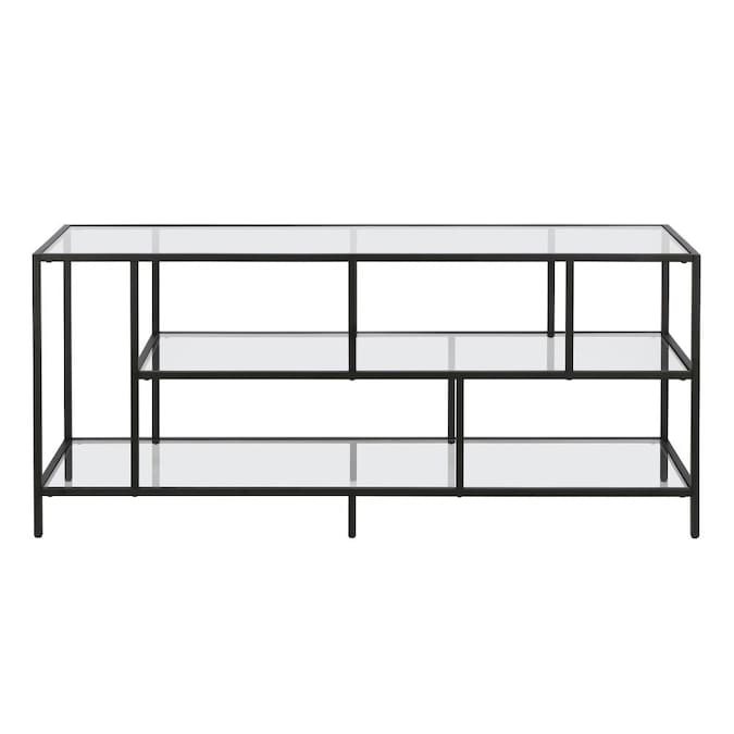 Hailey Home Winthrop Blackened Bronze, Glass Tv Console Table